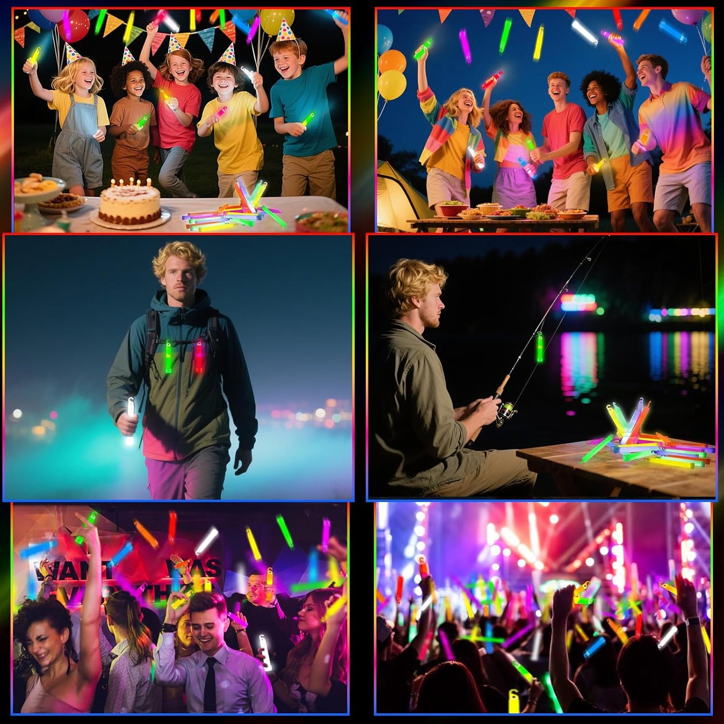 54Pcs Glow Sticks - 4 inch Glow In the Dark Sticks Halloween Party Favors, Waterproof Glow Sticks Lights Bulk Party Pack for Kids with 10 Hours Duration, Party Favors Light Stick for Halloween Party