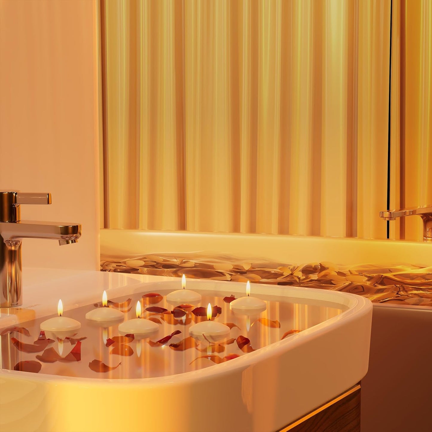 Aignis 36pcs Floating Discs Wax Candles, Burning Time 4+ Hours, 2 Inch Unscented Dripless, White Set for Wedding/Birthday/Celebration/Party/Holiday/Home Décor