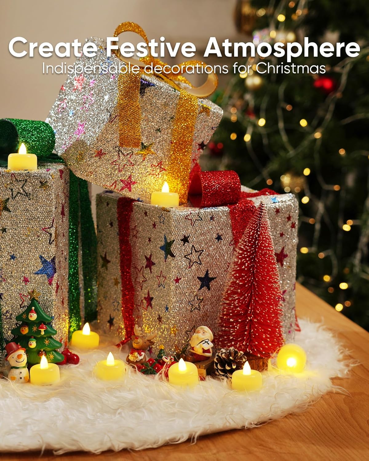 Amagic 150 Pack Flameless LED Tea Lights Candles Battery Operated, Electric Fake Tealight Candles for Votive, Halloween, Christmas, Home Decor, Wedding, Table Decor (150Pack)