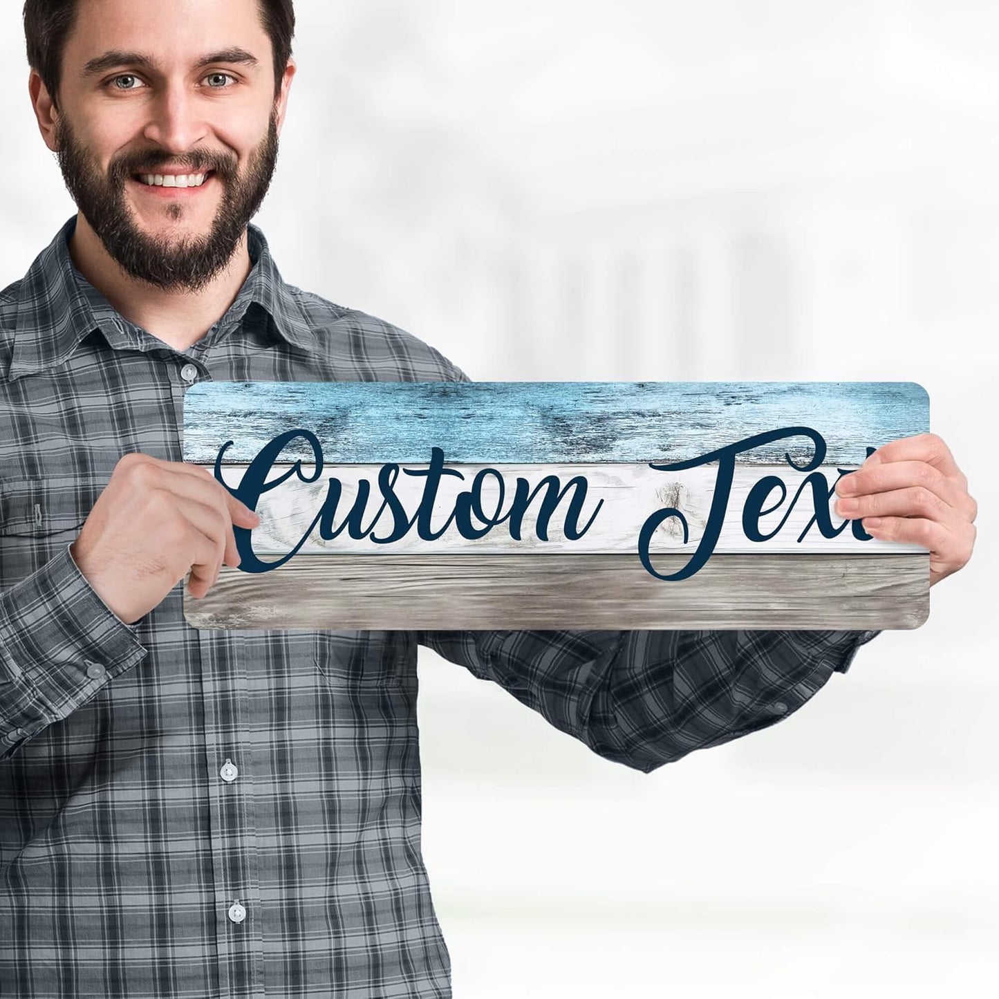 Custom Sign, Custom Street Sign, 11 Font Colors, 13 Font Styles, 4 Hole Options, 22 Sizes, 6x18 Inches, Rust Free DiBound, Fade Resistant, Made in USA by My Sign Center (Coastal)