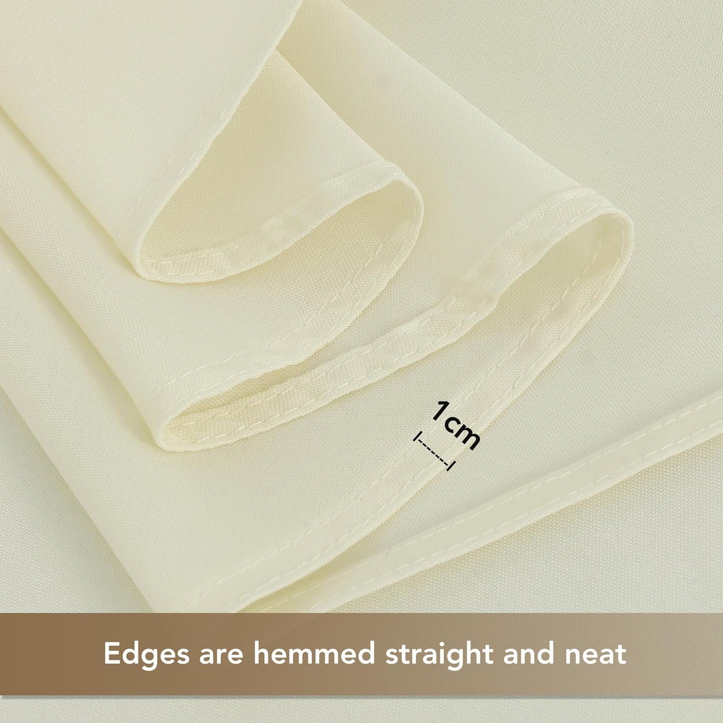 sancua Square Tablecloths 54x54 Inch, 2 Pack - Beige Fabric Table Cloth for Square or Round Tables, Washable Polyester Table Cover for Dinner, Holiday Party, Decorative Display Tables