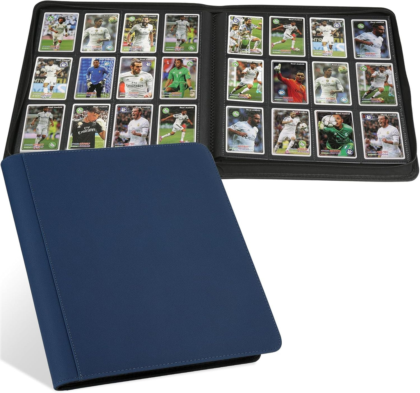 Trading Card Binder 12 Pocket, 720 Pockets Card Binders, Card Collection Binder, Card Album Folder for MTG, TCG, Sports Cards, Game Cards (Dark Blue)