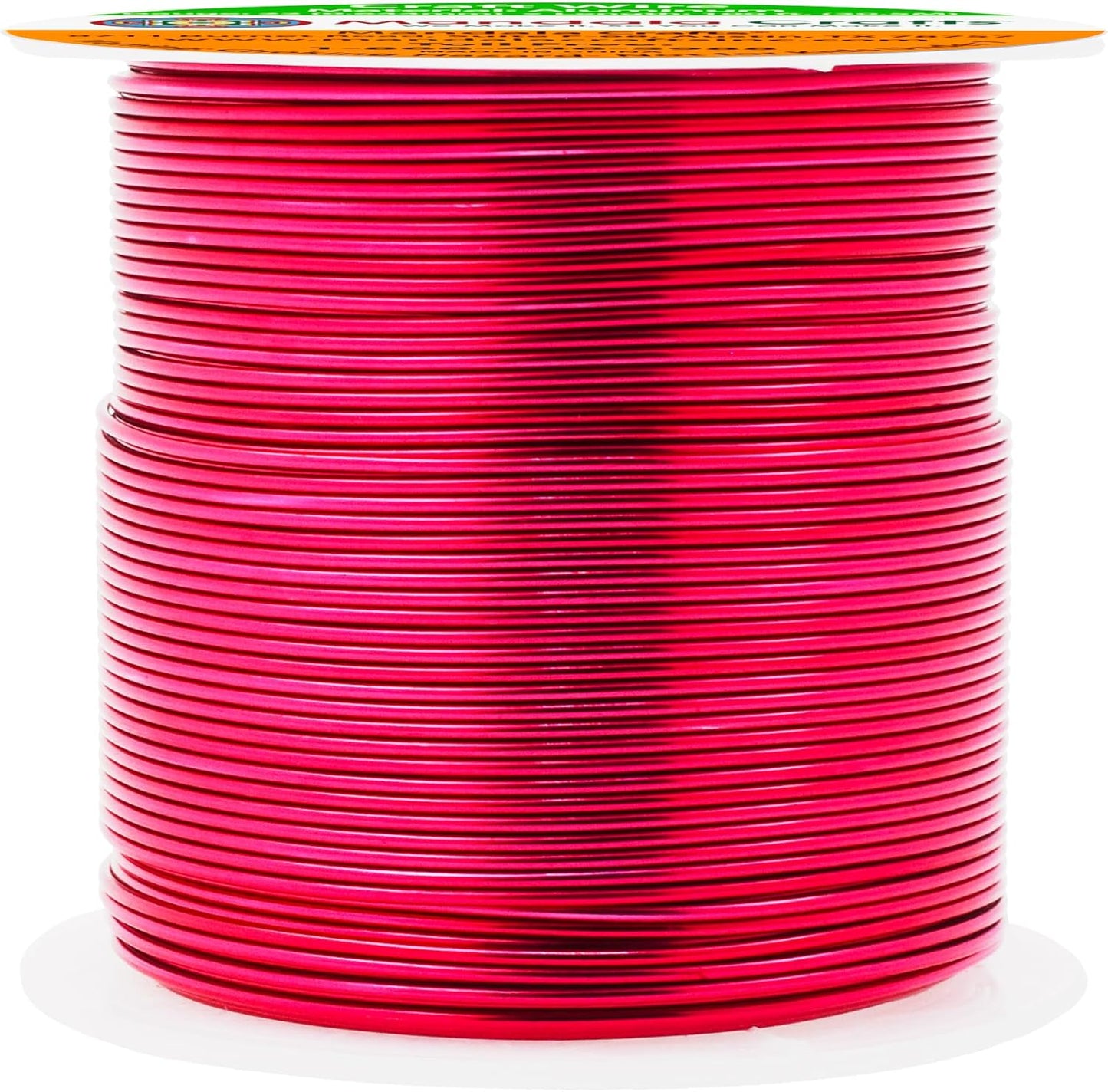 Mandala Crafts 22 Gauge Anodized Aluminum Craft Wire for Jewelry Making - 100 FT Colored Flexible Raspberry Wire - Bendable for Bonsai Armature Crafting Sculpting