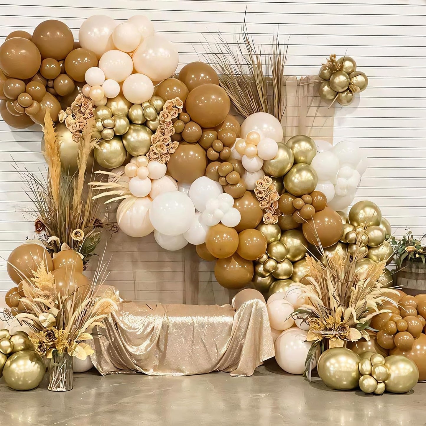110pcs Brown Balloons 12 Inch Latex Balloon Arch Kit for Birthday Baby Shower Anniversary Graduation Wedding Party Decorations