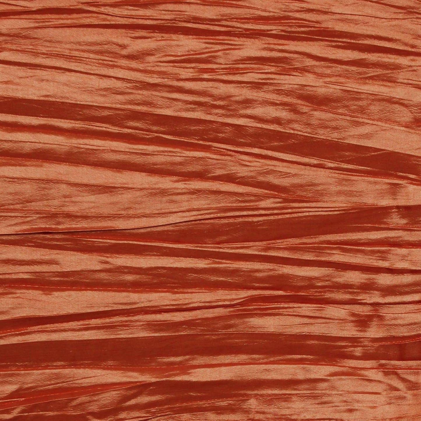 YOUR CHAIR COVERS - 90 x 132 inch Rectangular Crinkle Taffeta Tablecloth - Terracotta, Rectangle Table Linens for 6 ft Rectangular Tables, Wedding Crushed Table Cloth