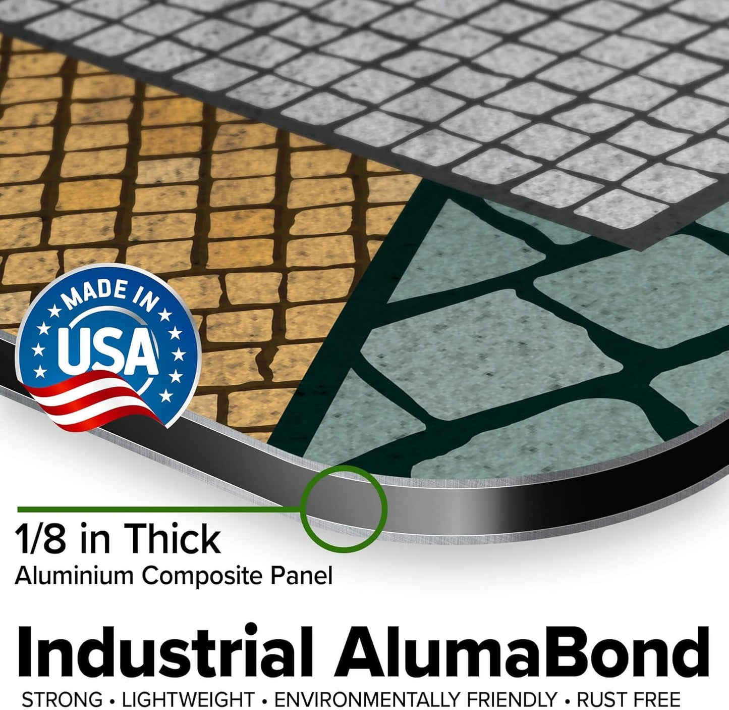 Custom Sign, Custom Street Sign, 11 Font Colors, 13 Font Styles, 4 Hole Options, 22 Sizes, 36x48 Inches, Rust Free DiBound, Fade Resistant, Made in USA by My Sign Center (Fauxsaic 2)