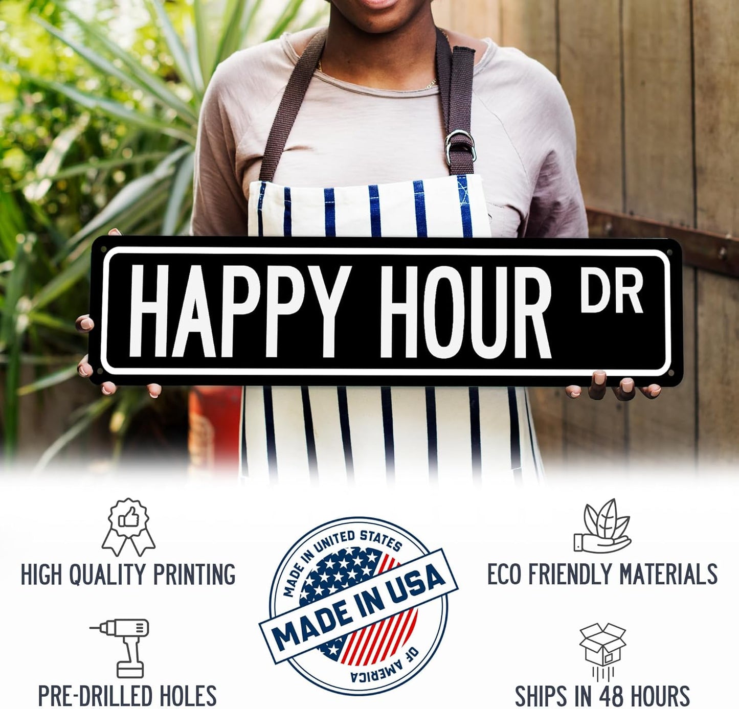 Personalized Street Signs Customized Street Sign - Made In USA - Signs For Bedroom Indoor/Outdoor Signs Decorative Gifts For Men Yard Signs 104180013001