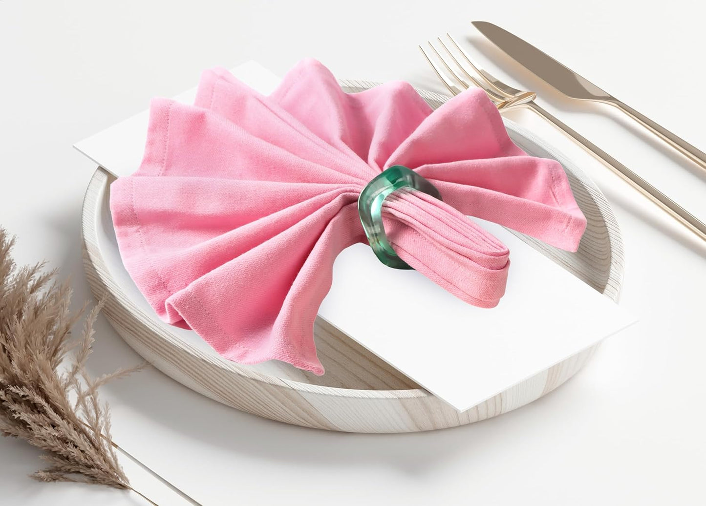 Set of 12 Epoxy Resin Napkin Rings - Handcrafted Napkin Ring Holders 1.5" Napkin Rings for Christmas Party Decoration, Dinning Table, Family Gatherings, Table Décor(Multi Pastel)- ALPHA Living HOME