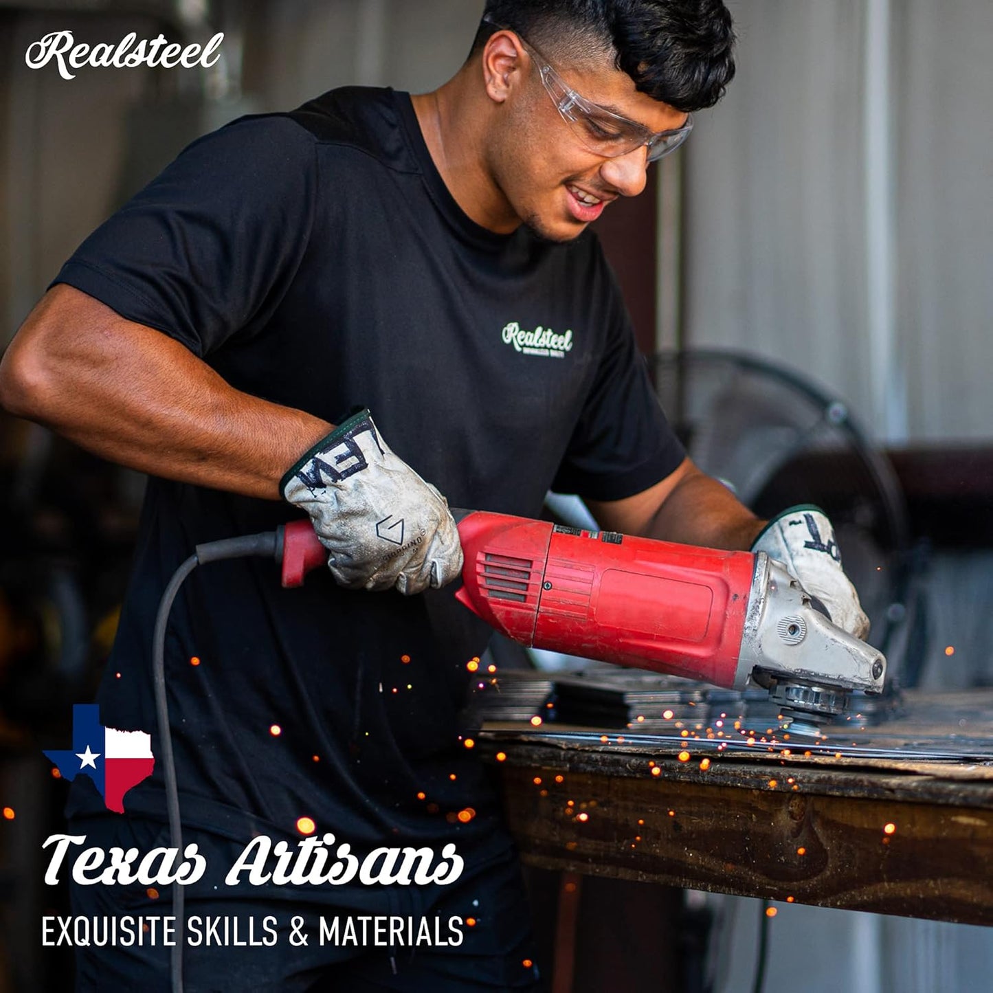 RealSteel Personalized Metal Wall Art - Circular Nature Scene with Mountains, Lake, Deer & Bird - Custom Name on Banner - Outdoor Landscape Decor for Home & Gifts - Gold, 36"