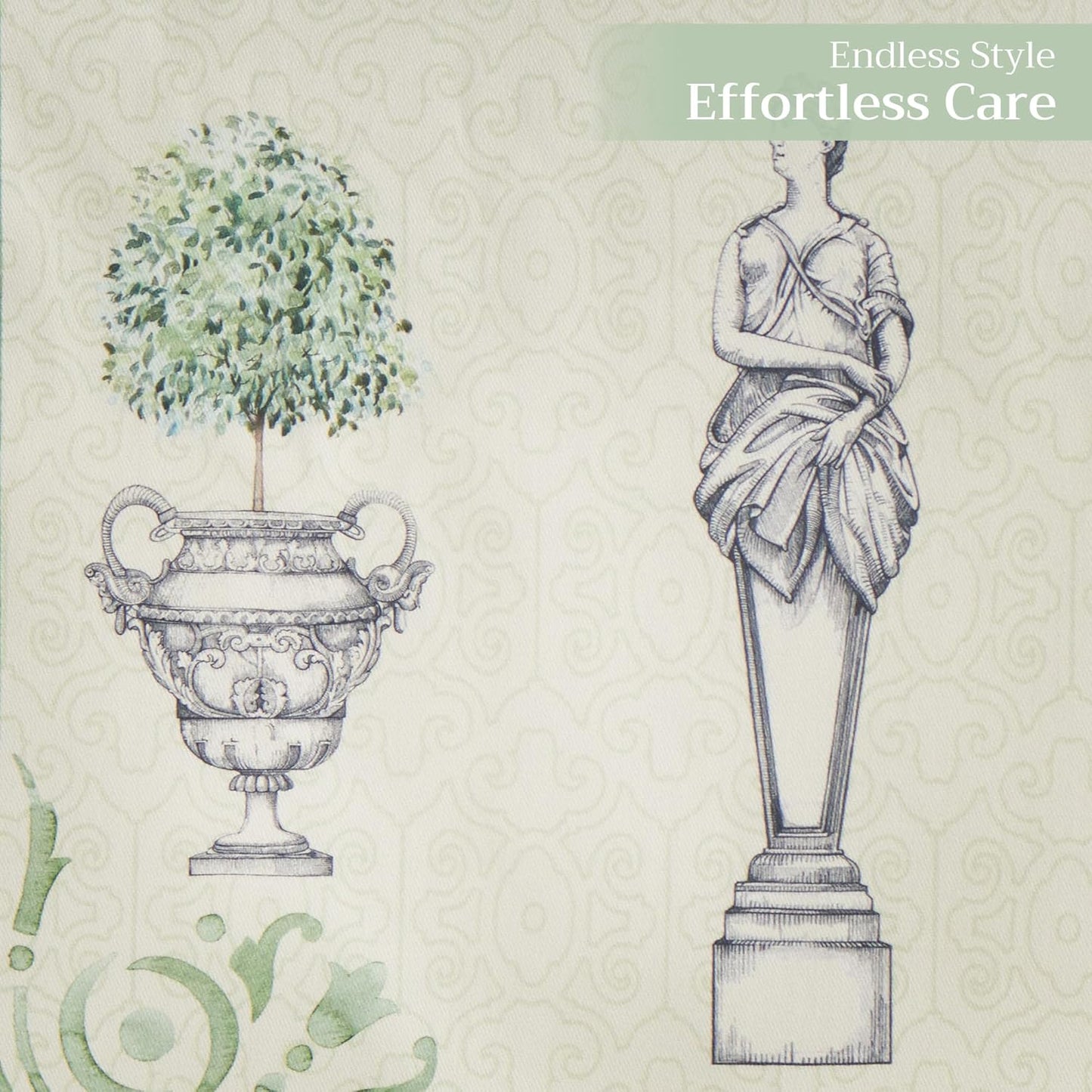 Maison d' Hermine Table Runner 100% Cotton Double Layer Table Runners 108 inches Long Decorative for Home Kitchen Dining Party Wedding Bridal Shower Spring Summer (Jardin Du Roy, 14.50" x 108")