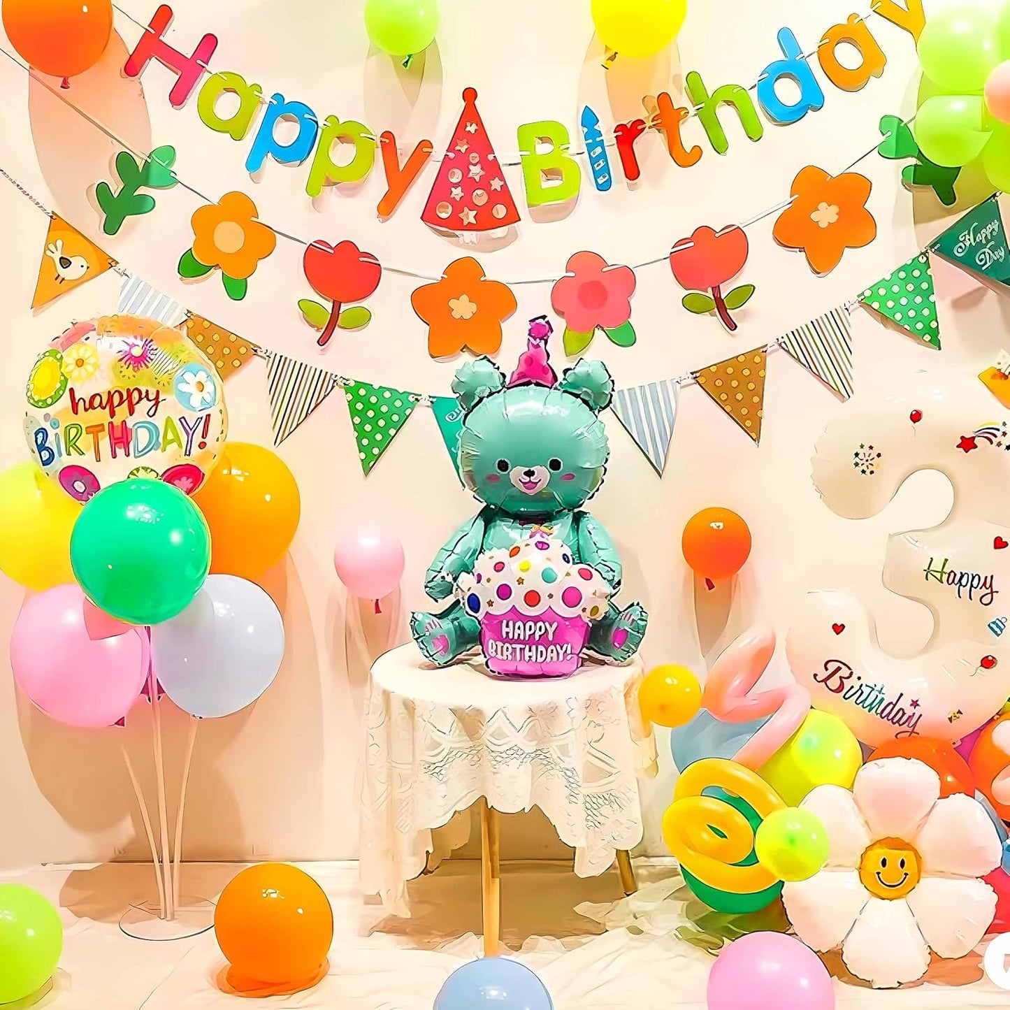 JOYYPOP 4 Sets 28 Inch Balloon Stand Kit, Balloon Holder Stickers Table Decoration Party Birthday Wedding Balloon Supplies Accessories