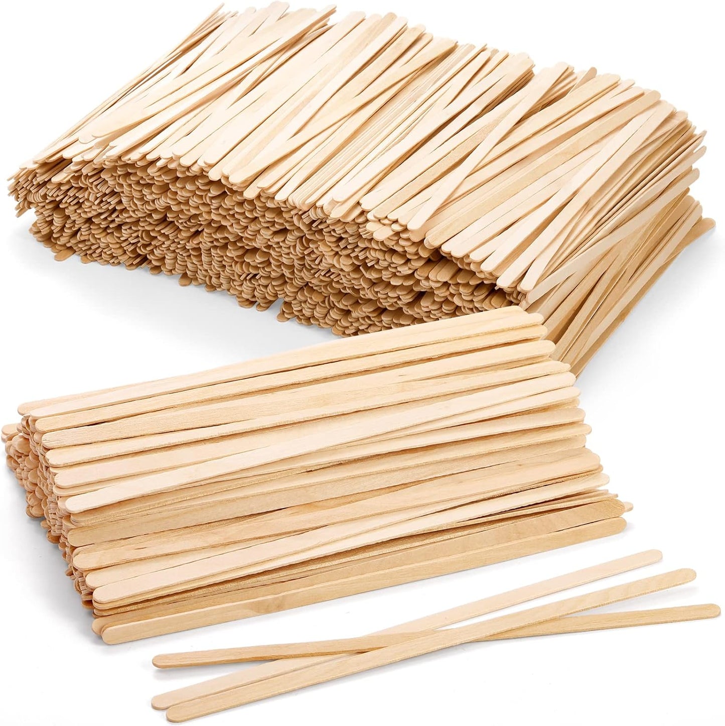 Hedume 1500 Pack Wooden Coffee Stirrers, 7" Disposable Stir Sticks, BPA Free Biodegradable Round-End Beverage Stirrers, Natural Birch Wood Wooden Stir Sticks for Coffee & Cocktail