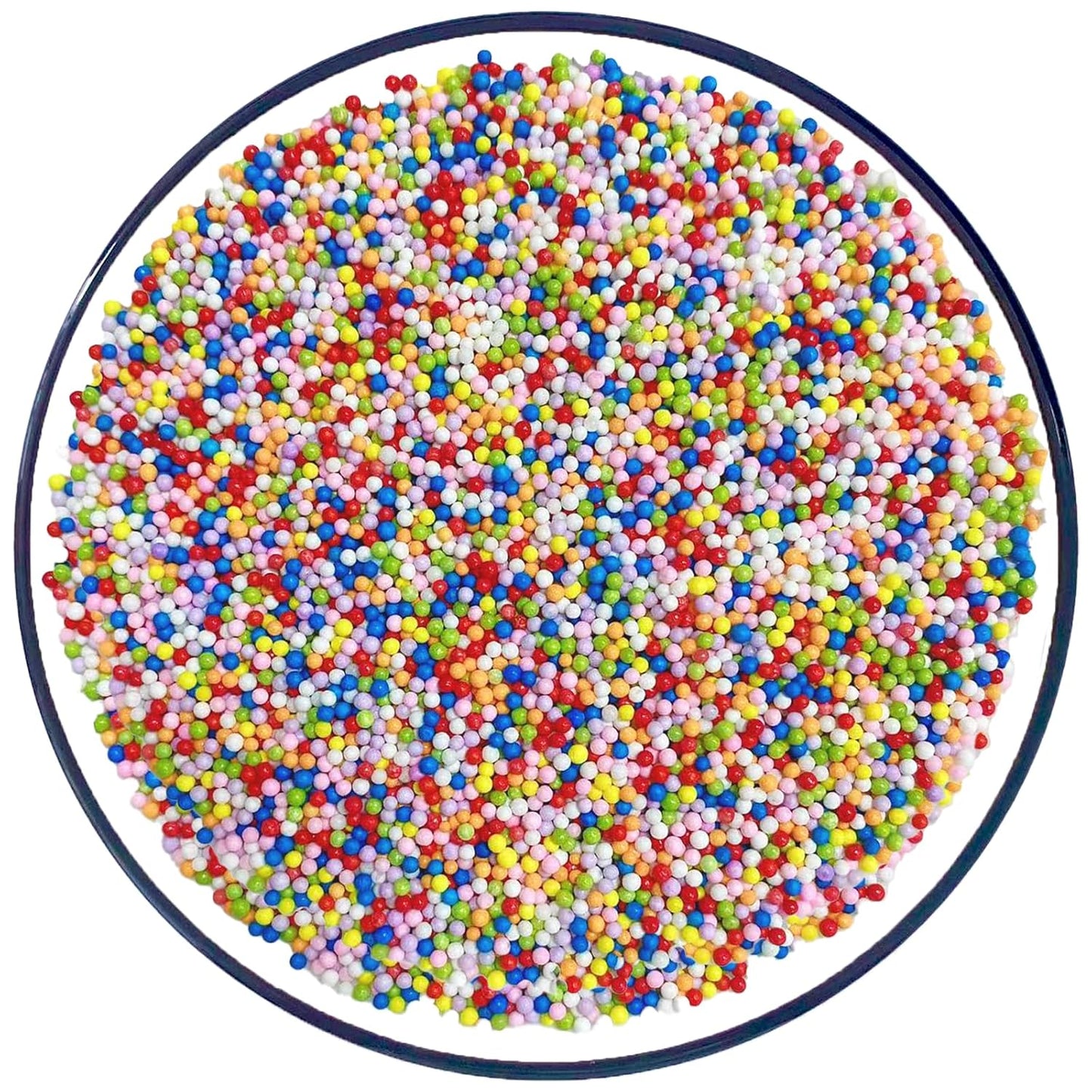 Sentovac Rainbow Nonpareils Sprinkles Edible 2mm Mini Peals Sprinkle for Cake Decorating Sugar Candy Cookie Cupcake Topper Baking Decorations Halloween Christmas Valentine Supplies