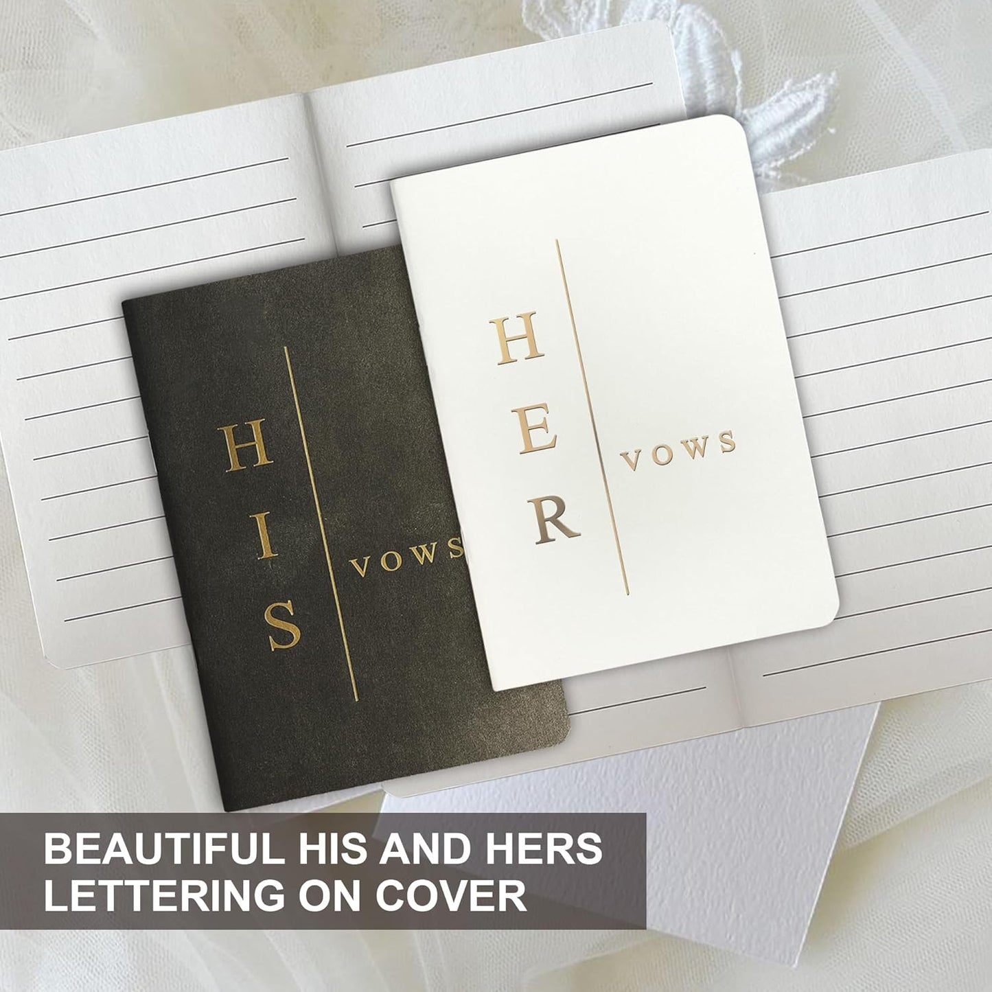 Wedding Vow Books His and Hers, Wedding Registry Gifts Ideas for Bride & Groom,Wedding Essentials