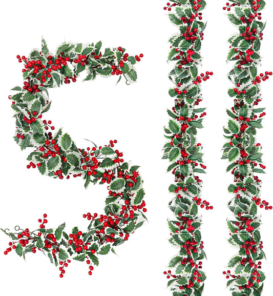 MAKHOT 2-Piece Christmas Garland Suitable for Christmas Holiday Fireplace Indoor and Outdoor Decor.