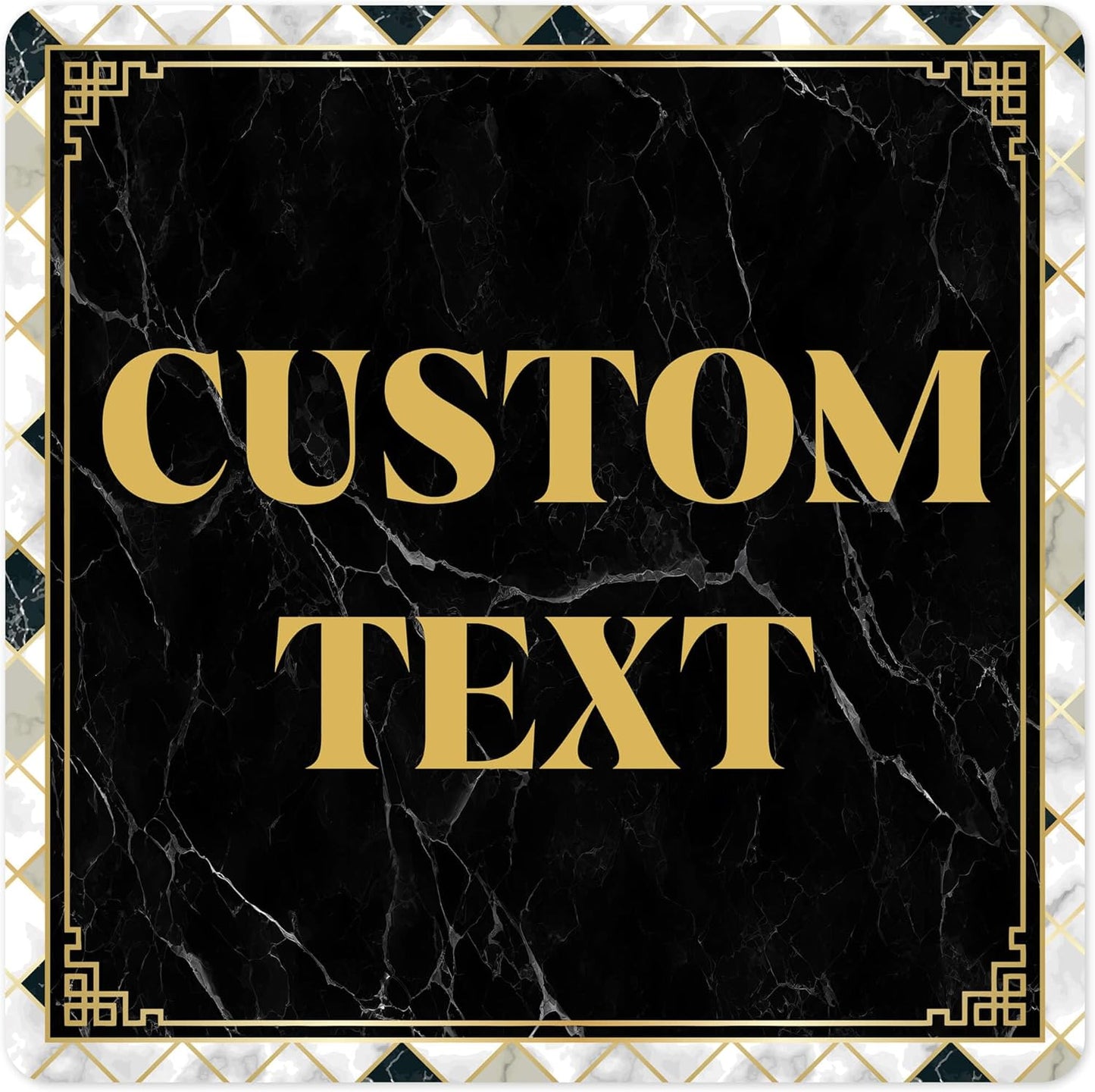 Custom Sign, Custom Street Sign, 11 Font Colors, 13 Font Styles, 4 Hole Options, 22 Sizes, 36x36 Inches, Rust Free DiBound, Fade Resistant, Made in USA by My Sign Center (Marble Tile)