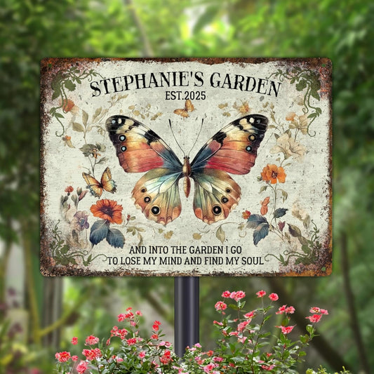 Custom Sign, Personalized Metal Signs, Customize for Office, Business, Workplace, Office, Home, Delivery Signs, Metal Sign With Your Own Image, Text,Photo, Pets, Kids Art Made in USA (Garden 03)