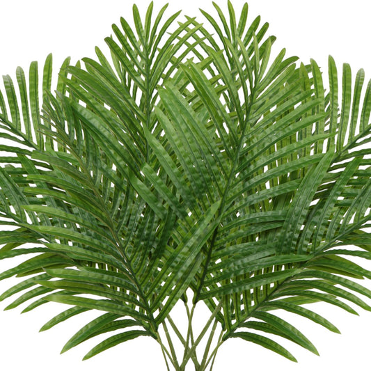 DILATATA 10 PCS Large Artificial Palm Leaves Palm Fronds Tropical Leaves Areca Palm Branches Palm Leaves with Stem Palm Tree Leaves Faux Palm Leaves for Floral Arrangement Fake Leaves Palm Leaf Decor