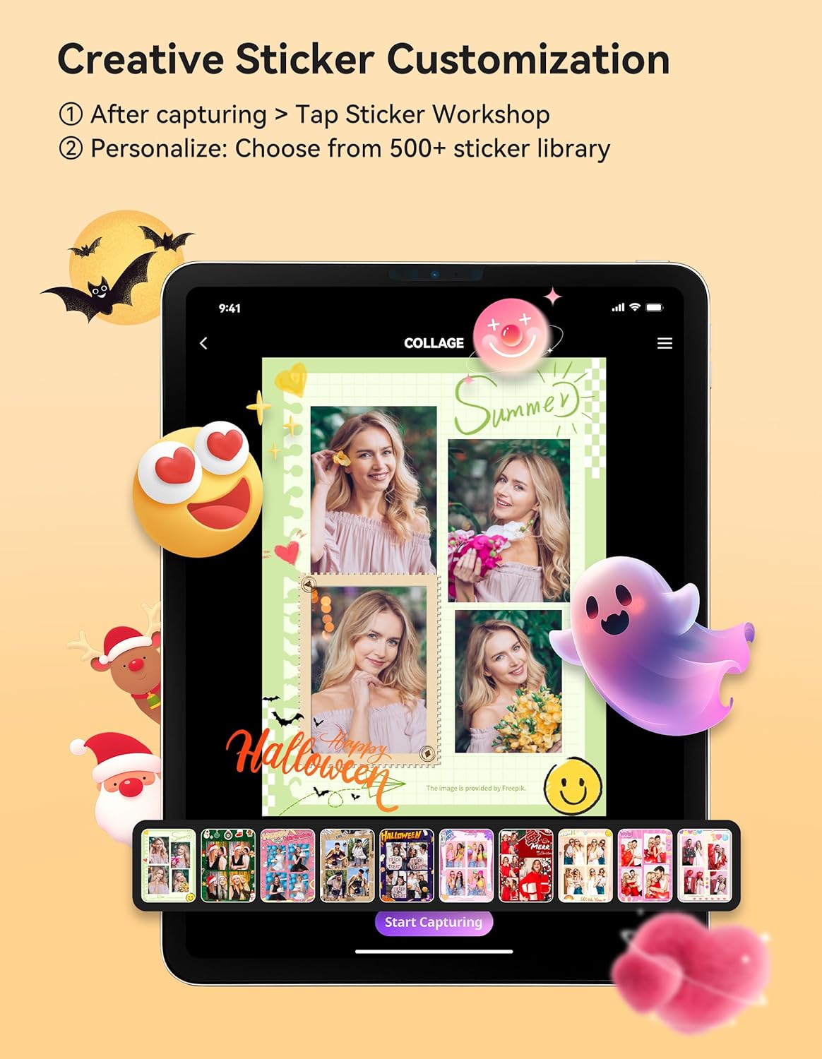 Photo Booth Stand for ipad Customized Logo Metal Selfie Photobooth Machine Fits 10.2", 10.9", 12.9" iPads, Provide Cyratok Software and Music Sync for Events,Rentals & Business Use(Flight Case)