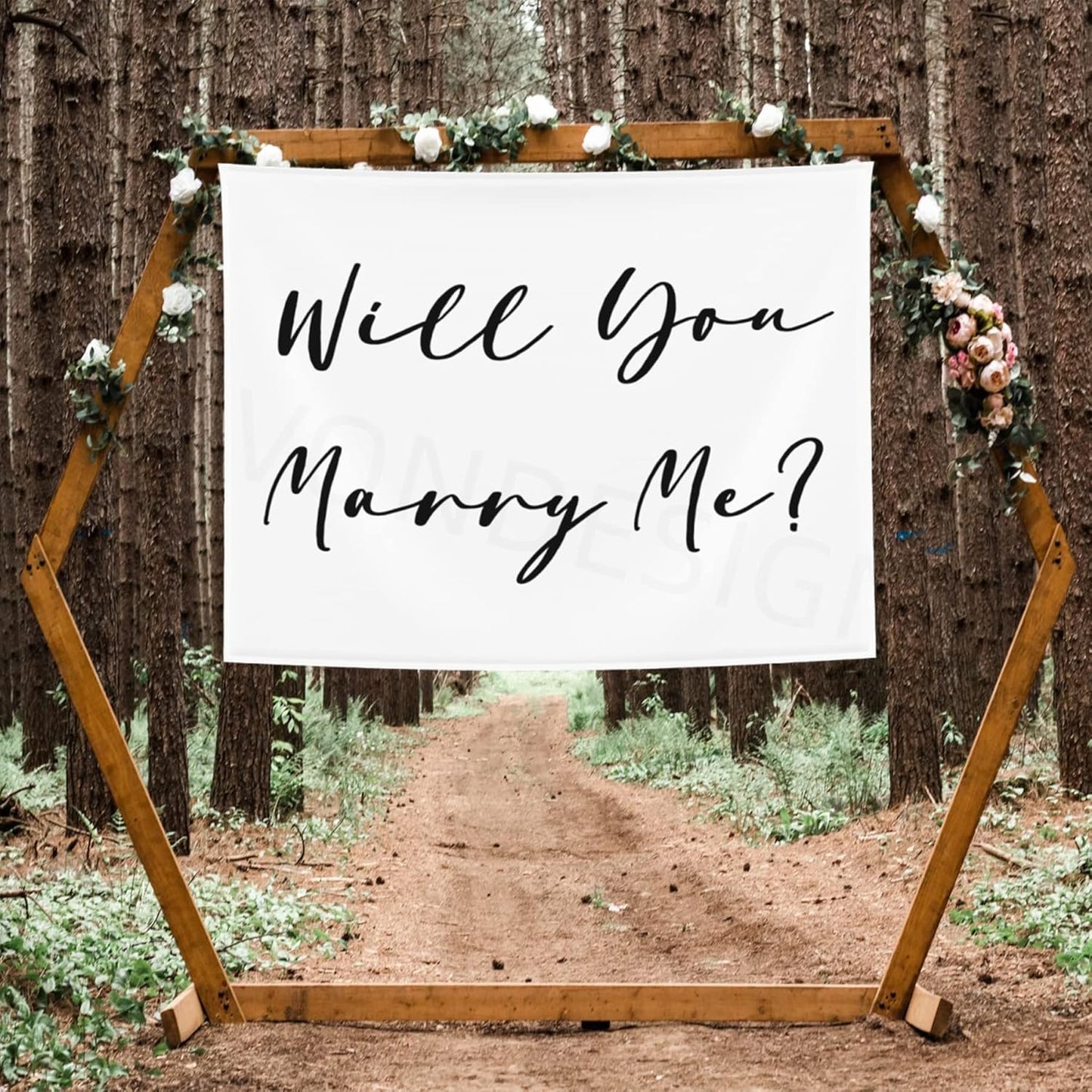 Will You Marry Me Backdrop, Wedding Proposal Backdrop, Will You Marry Me Banner, Engagement Party Sign, Proposal Photo Shoot Tapestry,Marry Me Tapestry Wedding Proposal Idea Reception Decor