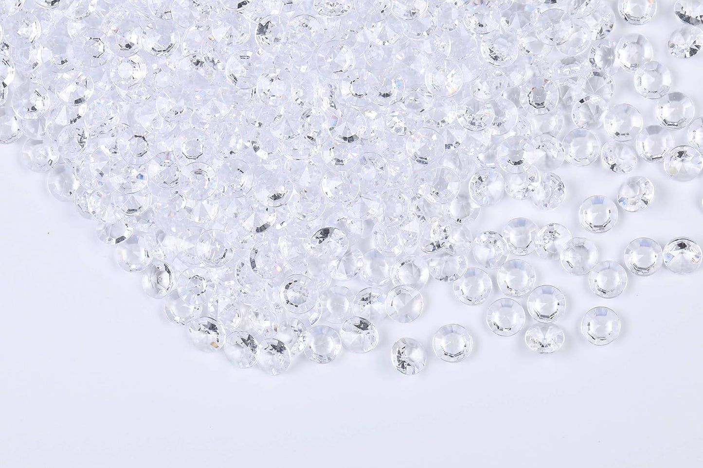 1000pcs/ Pack Wedding Table Acrylic Diamond Scatter Crystals Confetti Acrylic Gems Vase Fillers Rhinestones for Wedding, Bridal Shower, Vase Beads Decorations (12mm, Transparent)