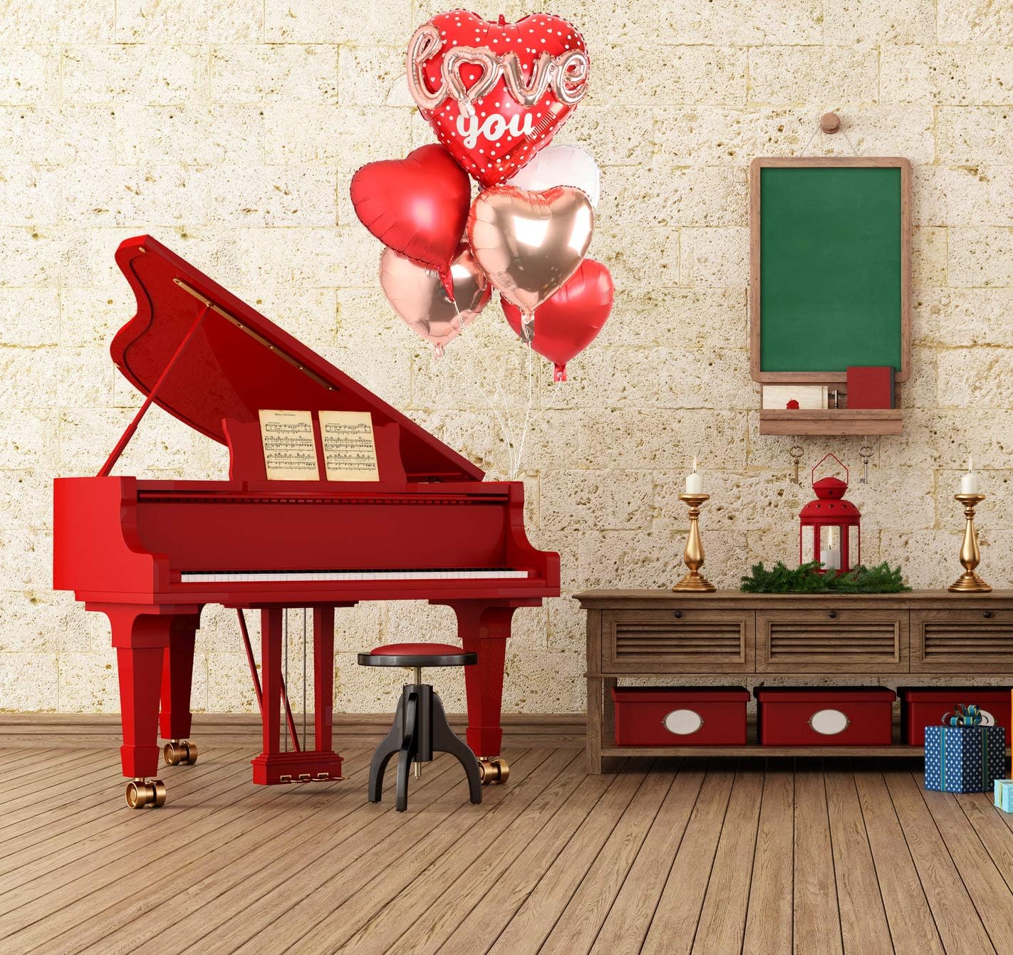 Red Heart Shape Rose Gold Love You Balloons Pack Of 6 Foil Helium Mylar Balloons For Valentines Day Mothers Day Wedding Anniversary Decorations Bridal Shower Birthday Party