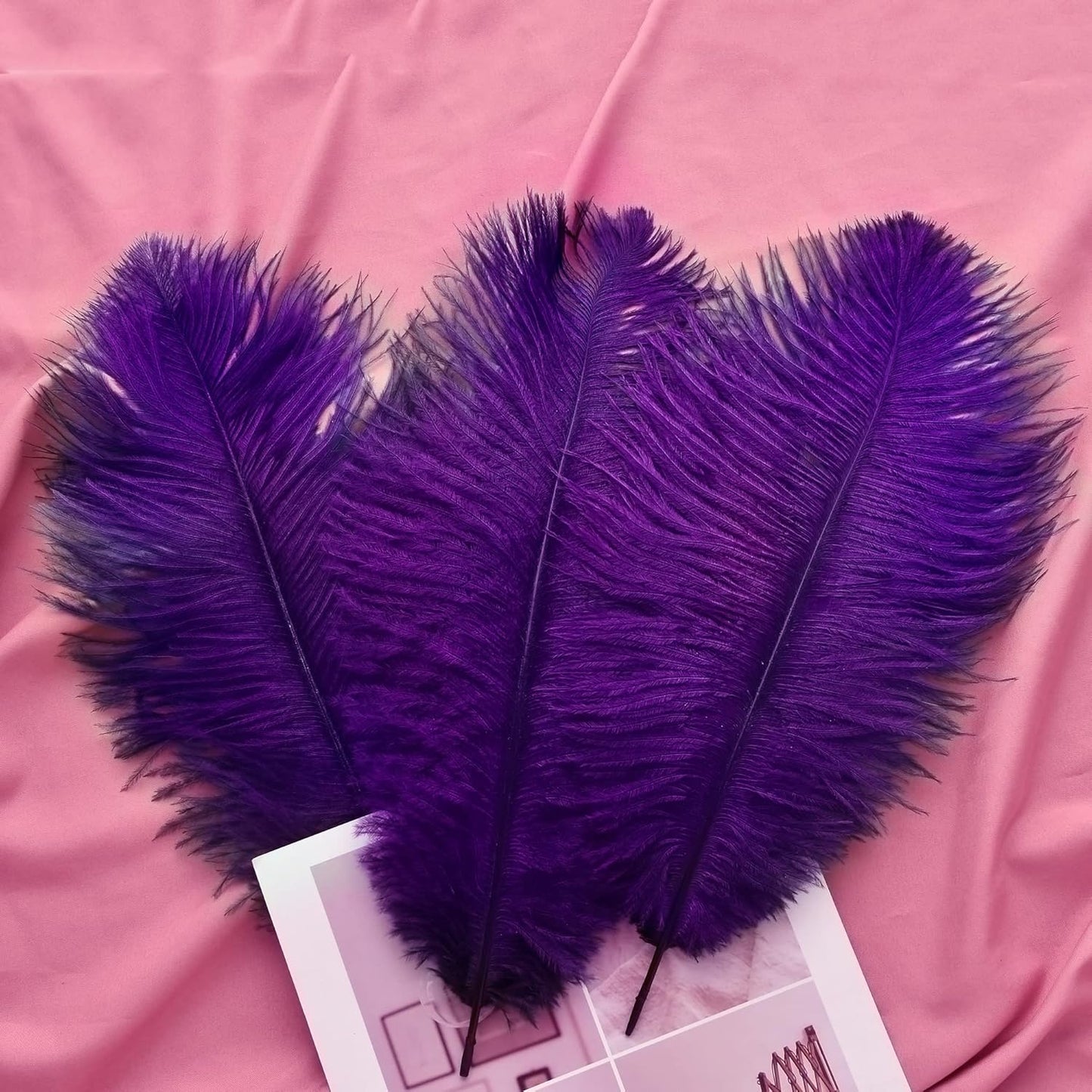 Ballinger Purple Ostrich Feathers Bulk - 24Pcs 8-10inch Feathers for Vase, Party Centerpieces Mardi Gras and Home Decor
