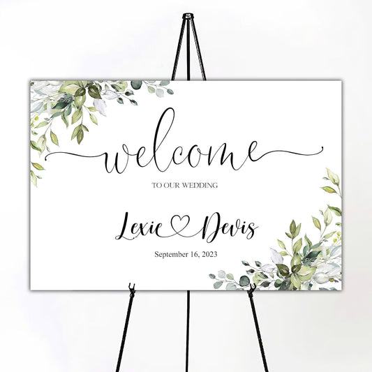 Wedding Welcome Sign, Personalized Custom Wedding Sign, Printed Wedding sign
