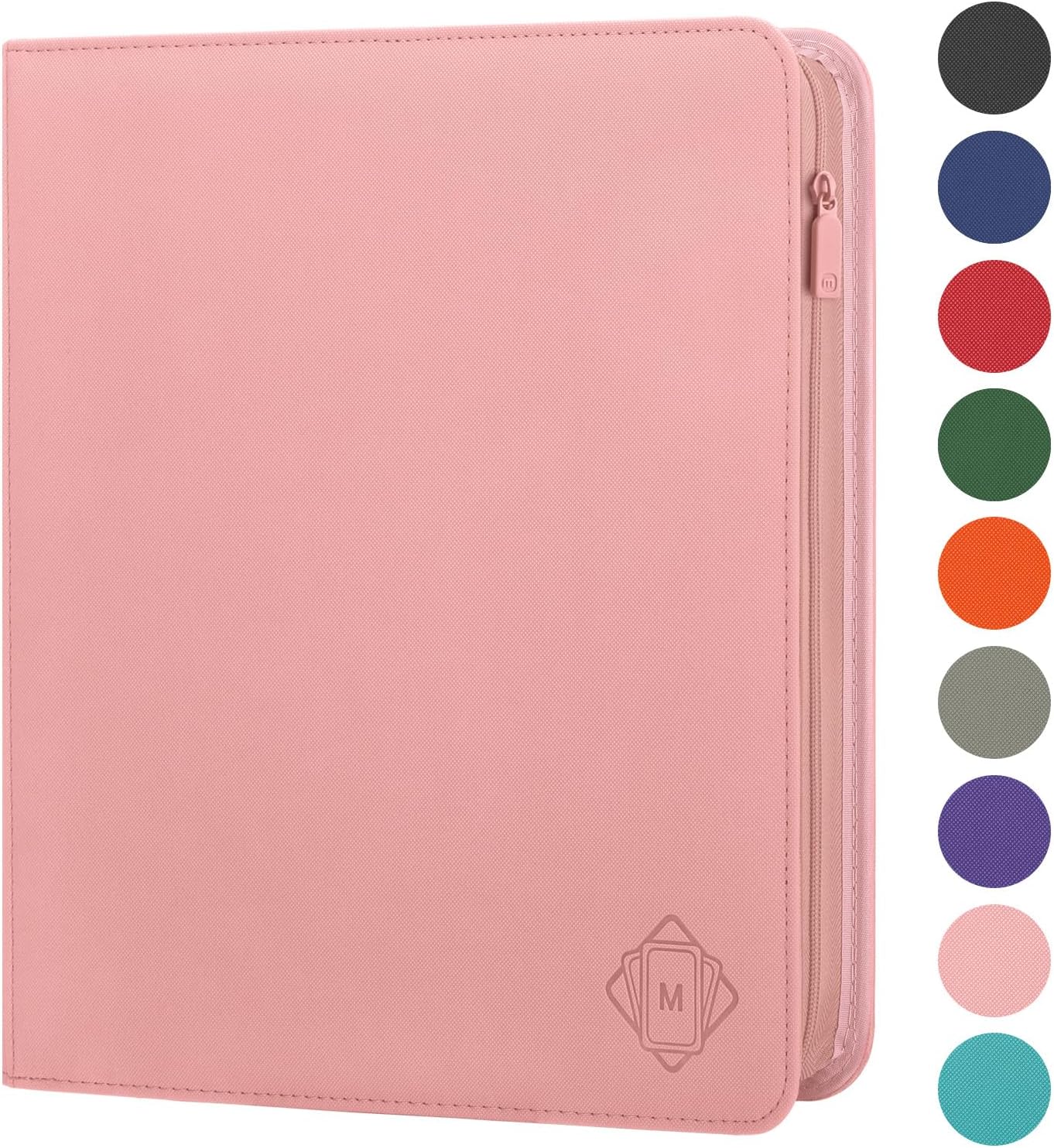 Premium Card Binder 12 Pocket for 720 Pockets Trading Card Binder, PU Zipper Card Collection Album, Sturdy Side-Loading Card Book Holder for MTG, TCG, Game Cards, Sports Cards