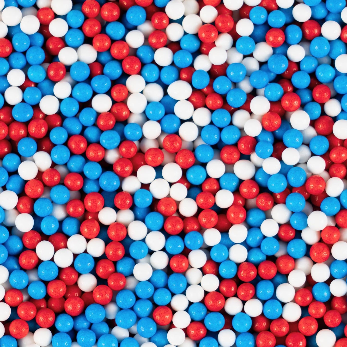 Red White & Blue Sprinkles for Baking (7oz) - Patriotic Nonpareils & Mini Pearls Mix, 4th of July Cake Decorations, Cookie & Cupcake Topper, Ice Cream Toppings, USA Flag Colors