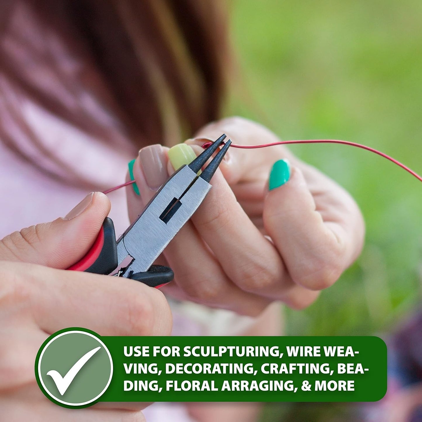 Mandala Crafts 13 Gauge Anodized Aluminum Craft Wire for Jewelry Making - 300 FT Colored Flexible Silver Copper Light Gold Gray Gold Red Wire - Bendable for Bonsai Armature Crafting Sculpting