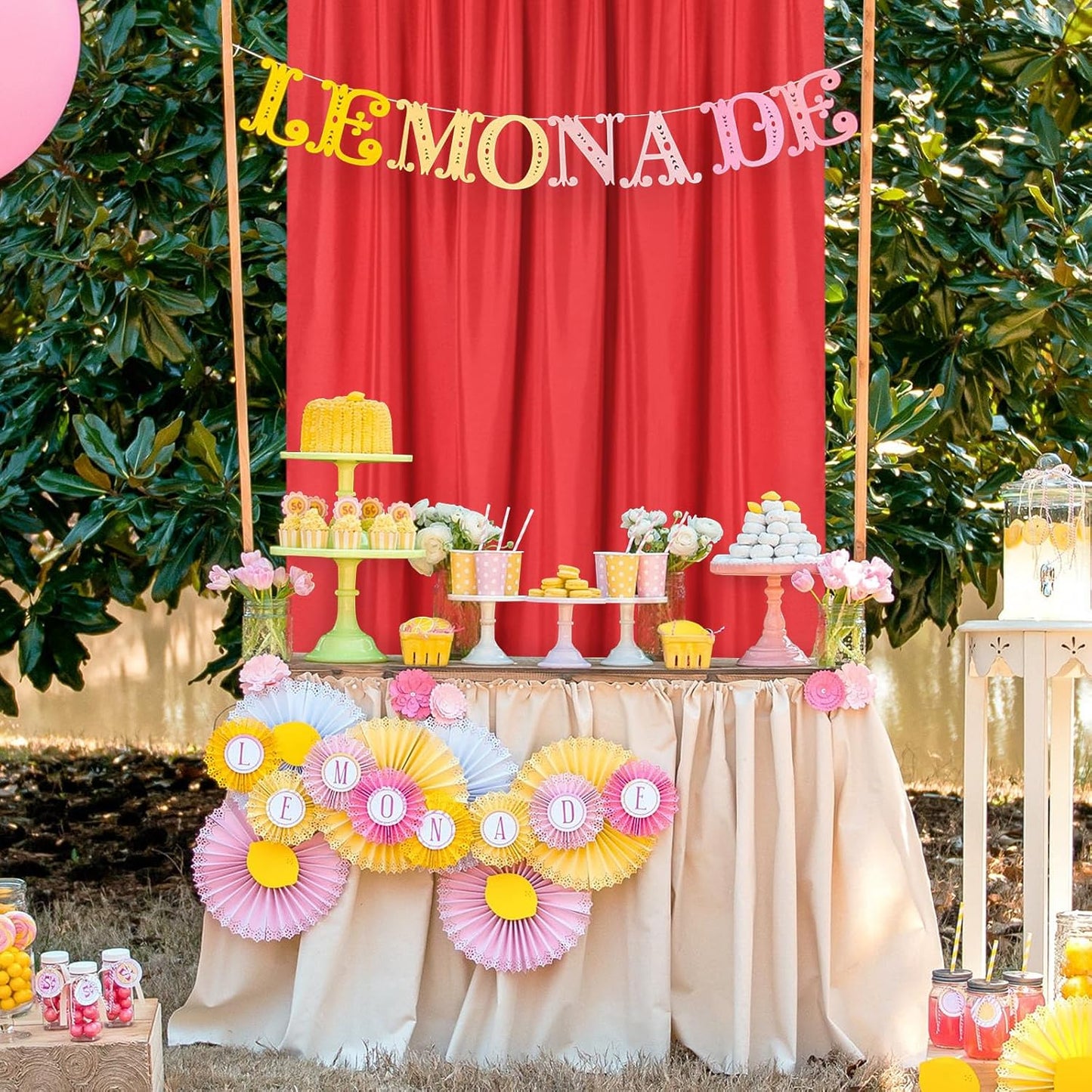 DWCN 10x8 FT Red Backdrop Curtains for Parties, Photography Backdrop Drapes with Rod Pockets for Wedding Decorations Stage Birthday Family Gatherings, 2 Panels 5ft x 8ft