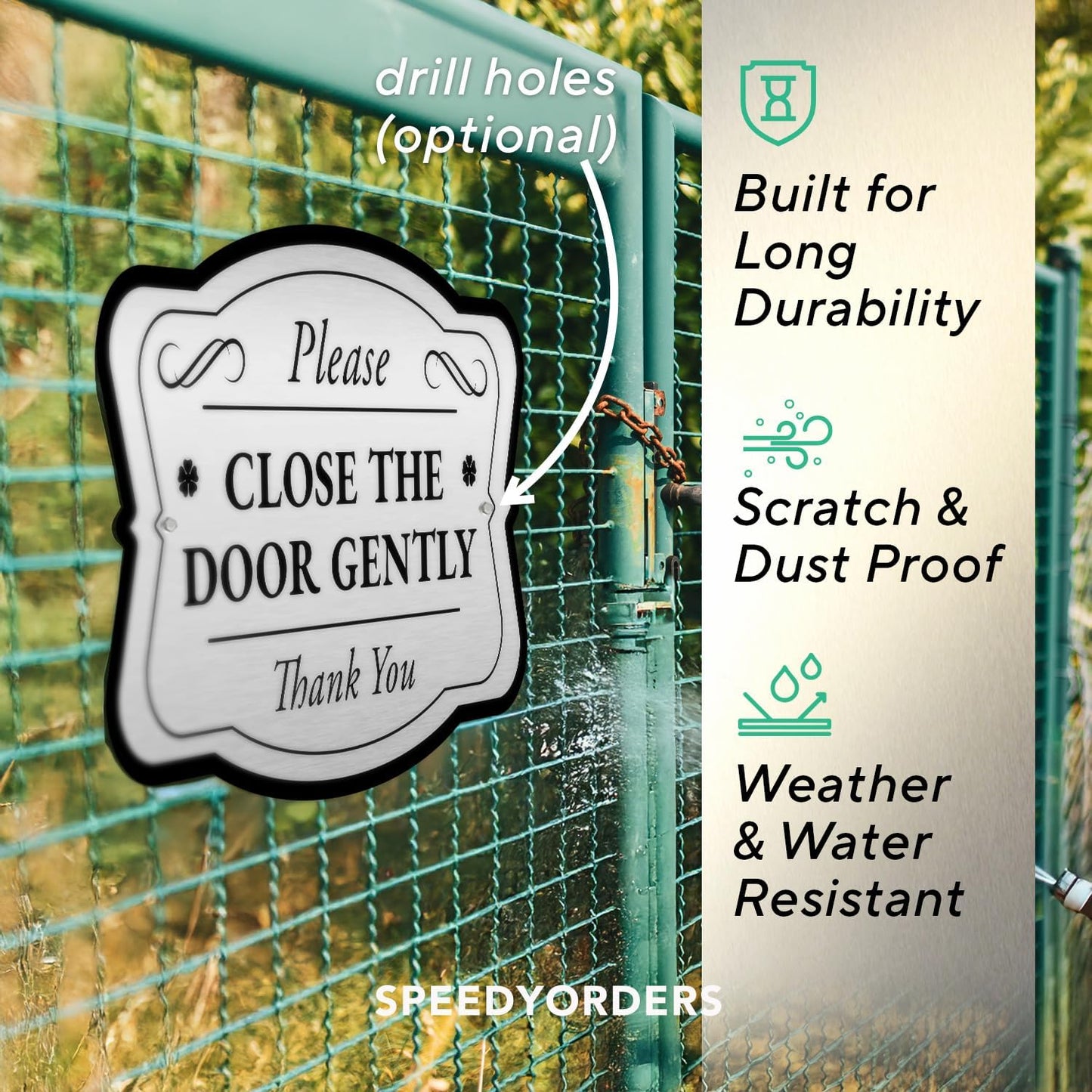 Custom Decorative Outdoor Signs, Personalized Aluminum, Custom Driveway, Waterproof Sign Made in USA, Silver 24x18 In