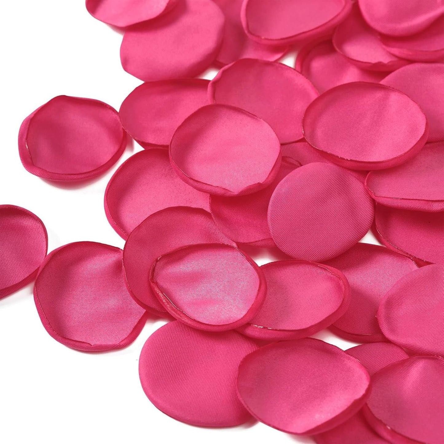 TINGE TIME Silk Flower Petals for Wedding Decoration - 200pcs Fake Rose Petals for Bridal Showers & Parties - Hot Pink