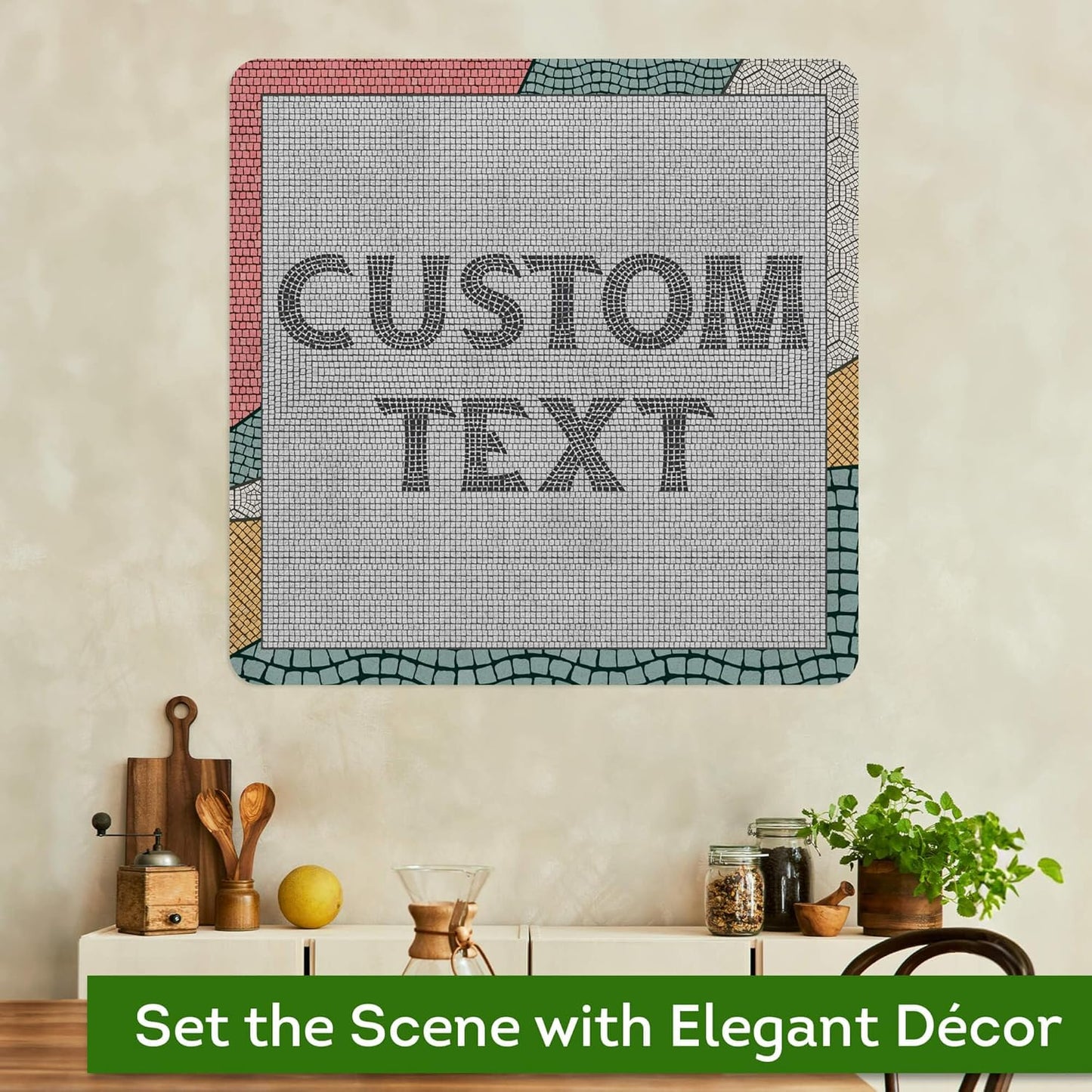 Custom Sign, Custom Street Sign, 11 Font Colors, 13 Font Styles, 4 Hole Options, 22 Sizes, 30x30 Inches, Rust Free DiBound, Fade Resistant, Made in USA by My Sign Center (Fauxsaic 2)