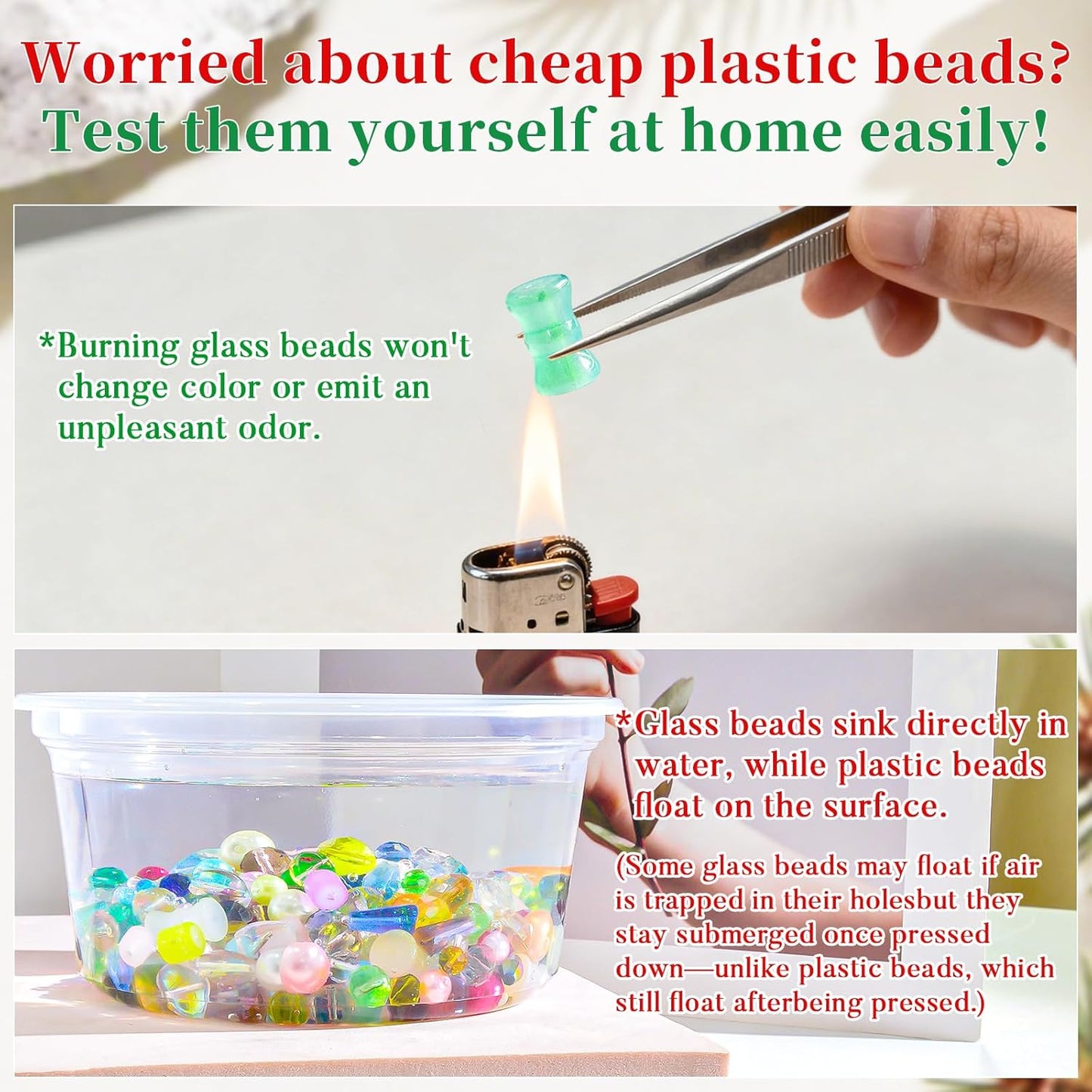 Half Pound Assorted Glass Beads for Jewelry Making, 2-16mm Colorful Crystal Beads for Bracelets, Crafts, DIY Art, Bulk Jewelry Making Supplies