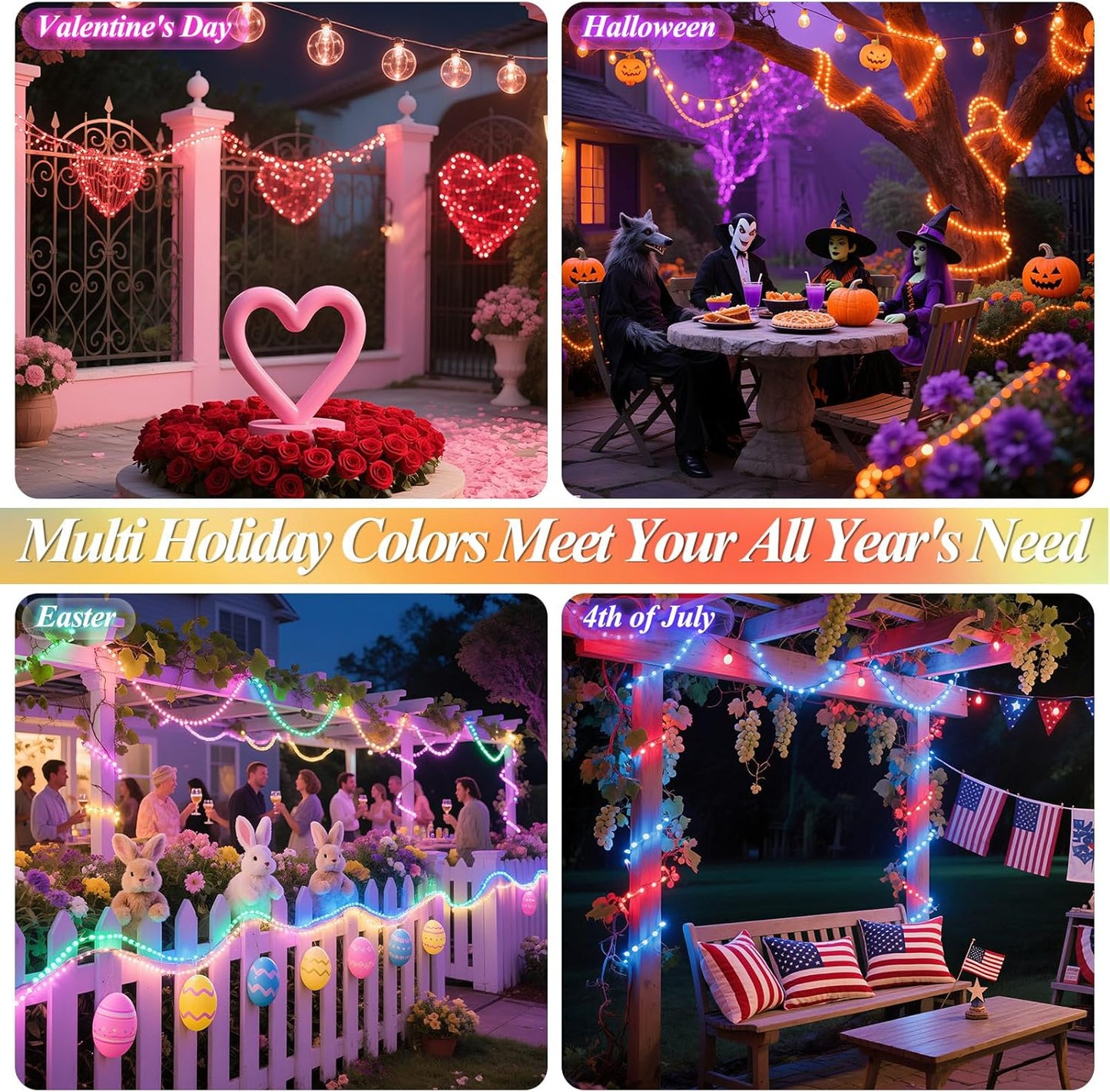 200 LED Christmas Fairy Lights Color Changing, 66 FT 35 Colors Halloween String Lights with Remote, Purple Orange LED Fairy Lights for Bedroom Halloween Xmas Wedding Home Party Indoor Decor