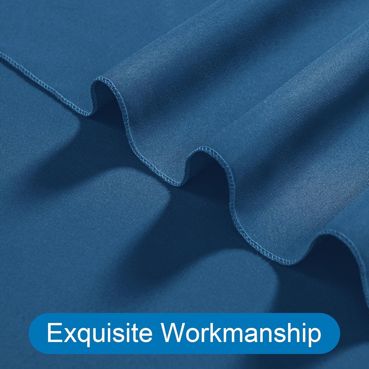 DWCN 10x10 FT Backdrop Curtains for Parties, Photography Backdrop Drapes with Rod Pockets for Wedding Decorations Stage Birthday Family Gatherings, 2 Panels 5ft x 10ft, Royal Blue