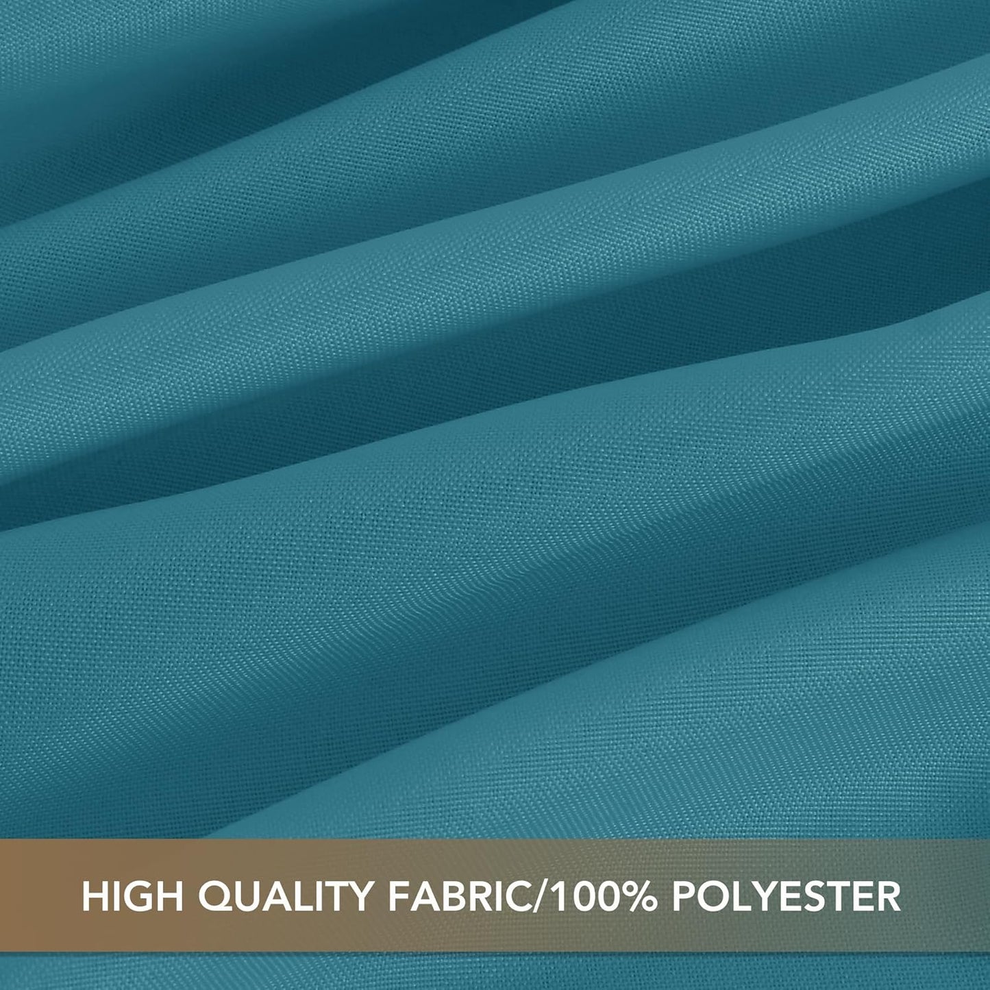 sancua Square Tablecloths 85x85 Inch, 2 Pack - Teal Fabric Table Cloth for Square or Round Tables, Washable Polyester Table Cover for Outdoor Party, Birthday, Buffet, Resturant