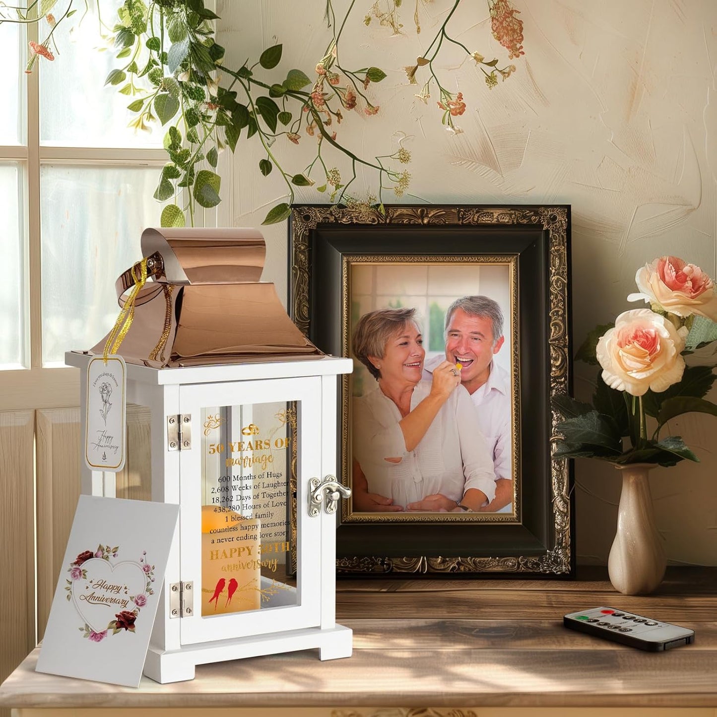 50th Wedding Anniversary Lantern 50th Anniversary Wedding Gifts for Couple Parents Grandparents Husband Wife
