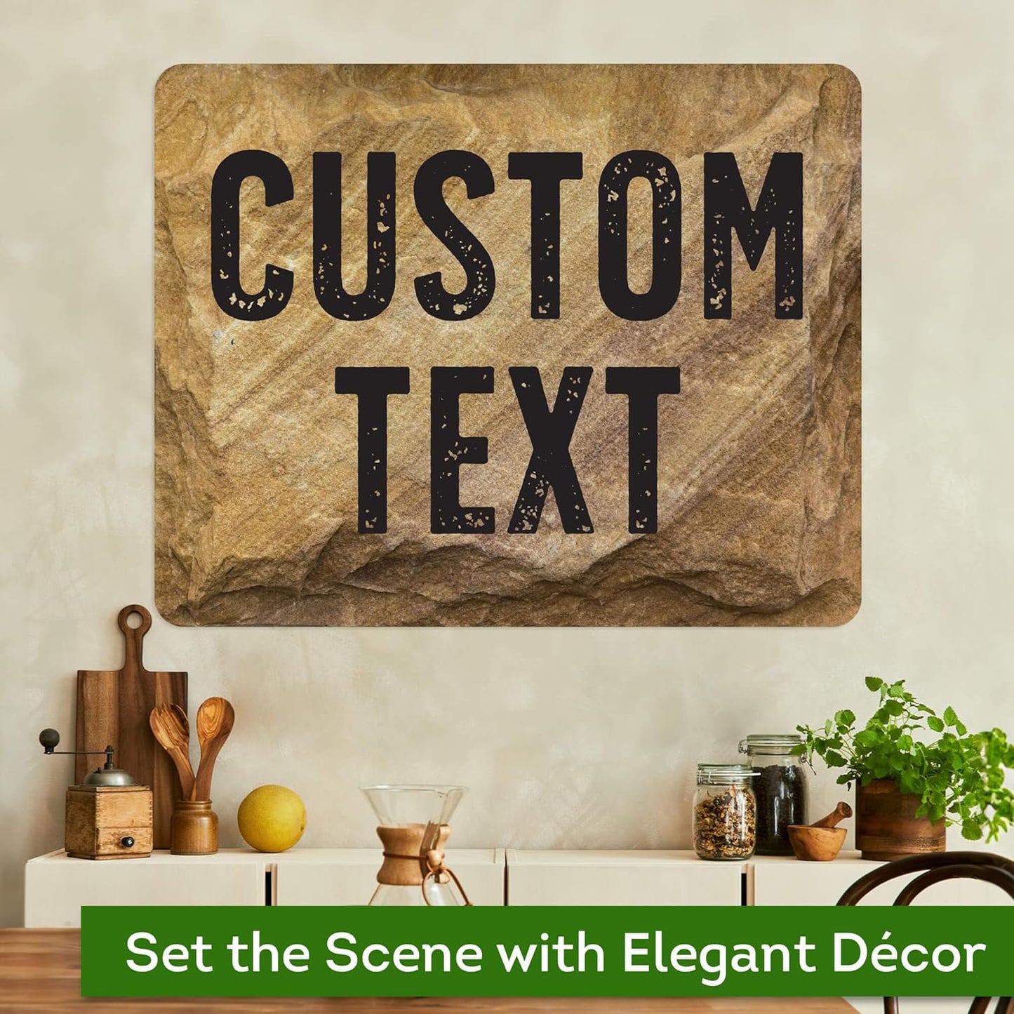 Custom Sign, Custom Street Sign, 11 Font Colors, 13 Font Styles, 4 Hole Options, 22 Sizes, 24x30 Inches, Rust Free DiBound, Fade Resistant, Made in USA by My Sign Center (Stone)