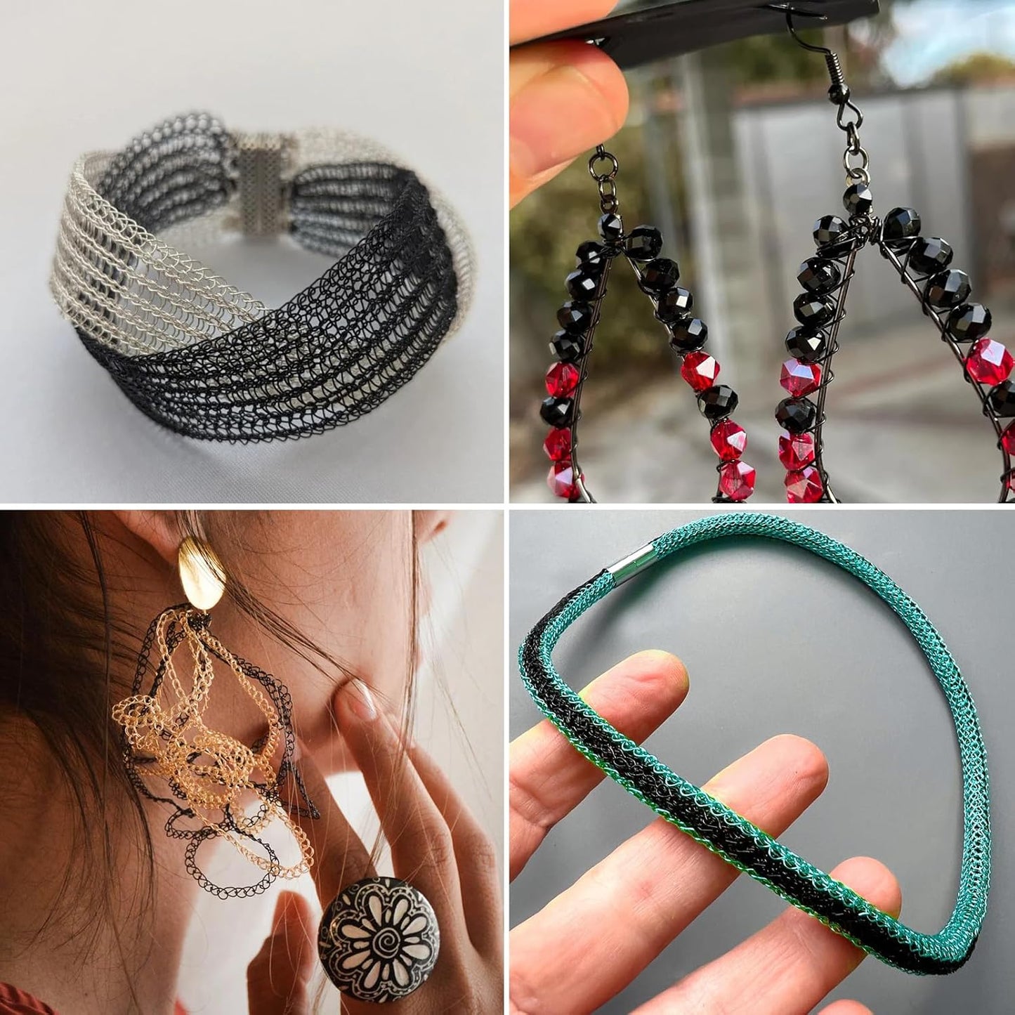 328FT Jewelry Wire 28 Gauge Tarnish-Resistant Copper Beading Wires Roll Bulk for DIY Crafts Jewelry Making, Black Wire