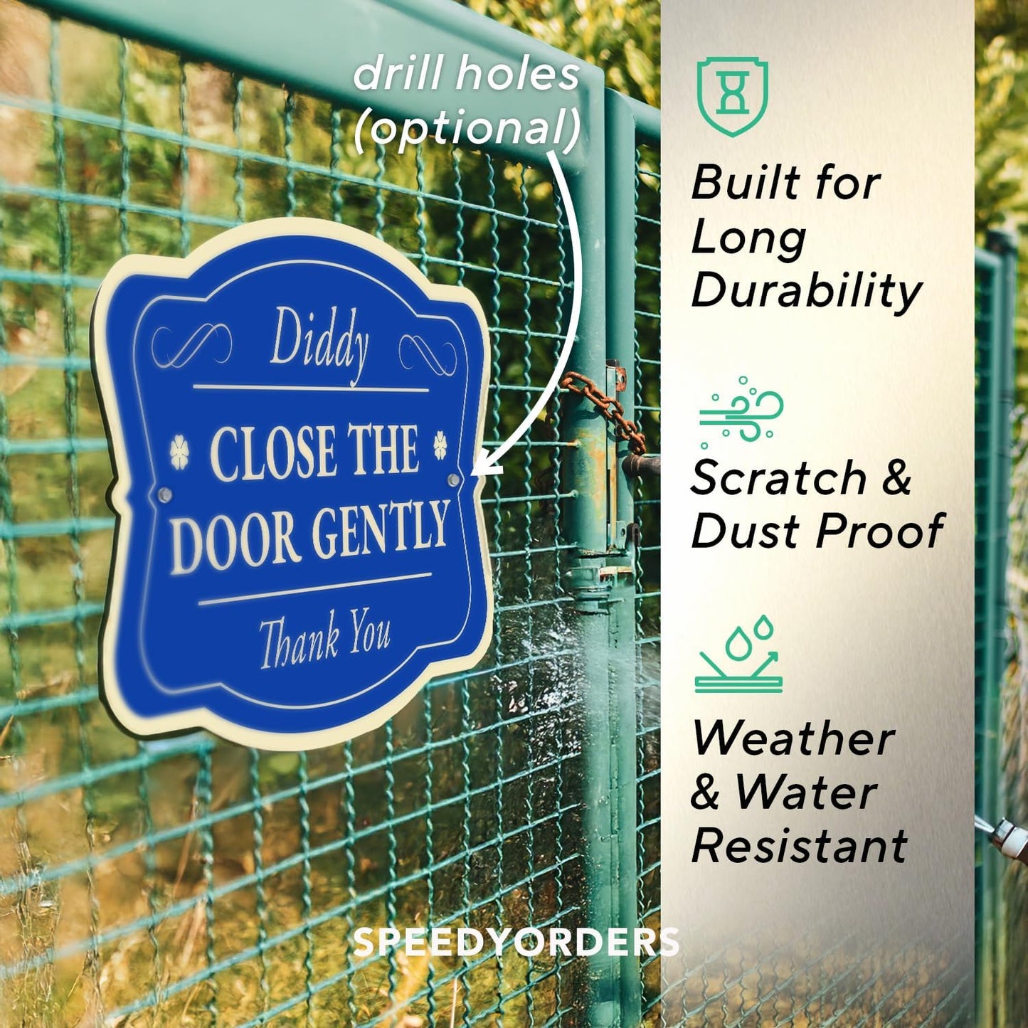 Custom Metal Signs, Personalized Aluminum, Custom Driveway, Waterproof USA Design 3 Blue Steel 42x28