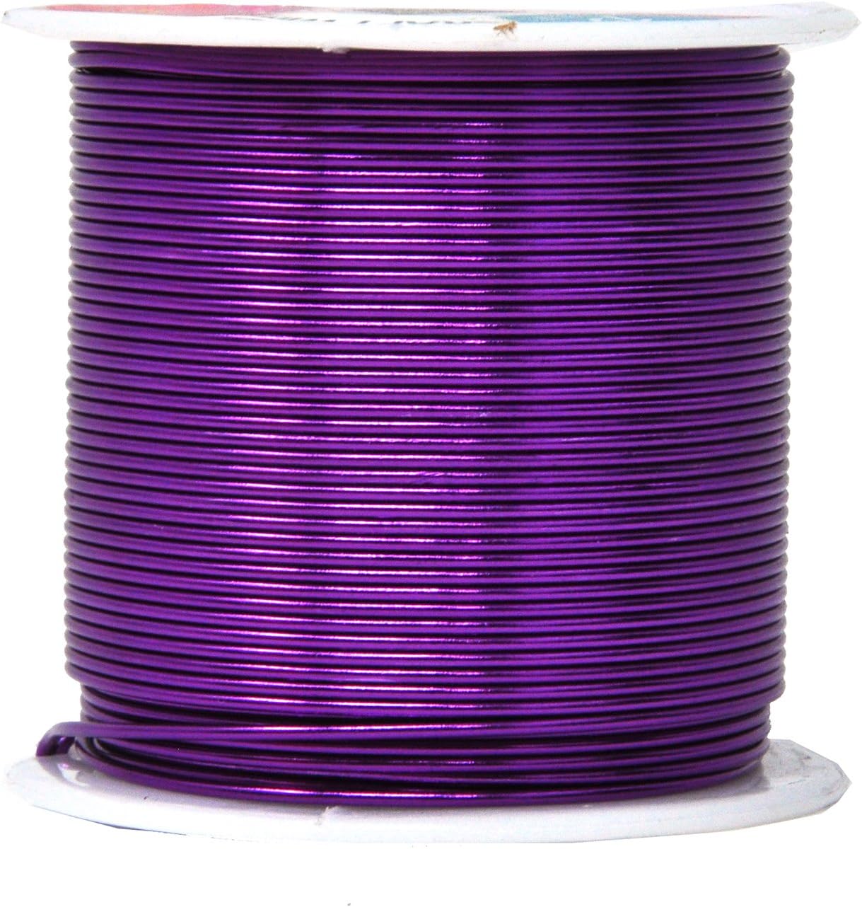Mandala Crafts 18 Gauge Anodized Aluminum Craft Wire for Jewelry Making - 450 FT Colored Flexible Silver Copper Purple Pink Brown Ice Blue Wire - Bendable for Bonsai Armature Crafting Sculpting