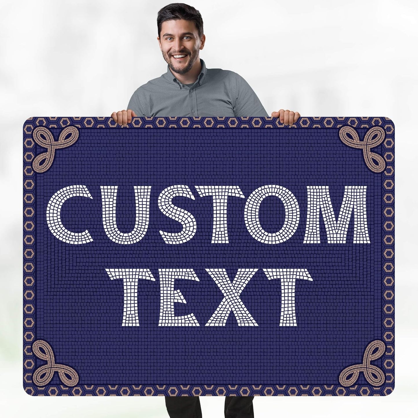 Custom Sign, Custom Street Sign, 11 Font Colors, 13 Font Styles, 4 Hole Options, 22 Sizes, 36x48 Inches, Rust Free DiBound, Fade Resistant, Made in USA by My Sign Center (Fauxsaic 1)