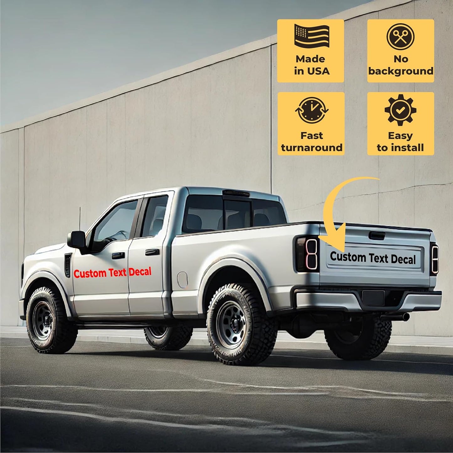 Custom Vinyl Decal Truck Lettering - Personalized Letter, Number Stickers for Trucks - Personalized Decal Stickers fot Truck - Custom Truck Numbers & Letters