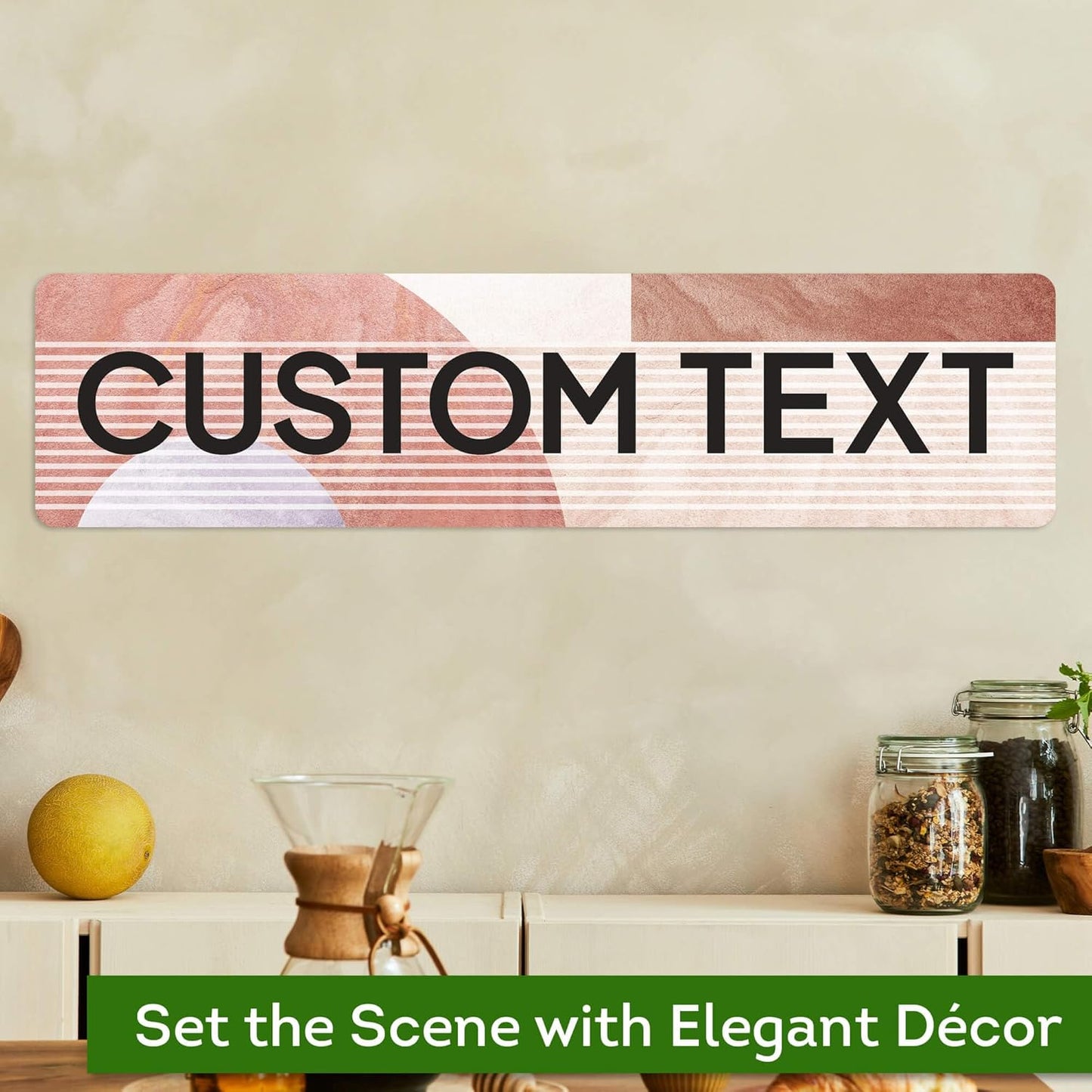 Custom Sign, Custom Street Sign, 11 Font Colors, 13 Font Styles, 4 Hole Options, 22 Sizes, 6x24 Inches, Rust Free DiBound, Fade Resistant, Made in USA by My Sign Center (Mid-Century Modern 1)