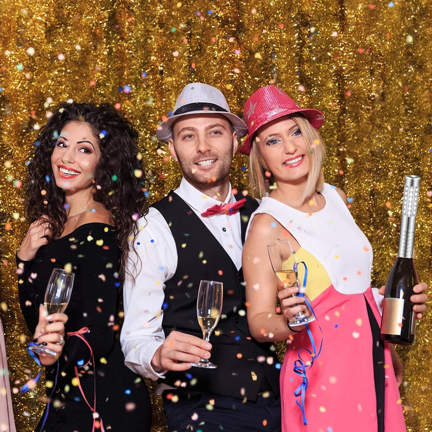 6 Pieces LED Strobe Baton Light Rechargeable Bottle Service Sparklers Stick Reusable Champagne Bottle Handheld LED for Club Stage Nightclub Party Concert Event Bar Outdoor - Silver