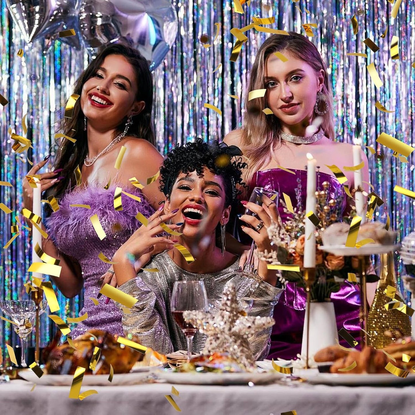 Gold Confetti Cannons for Any Celebration | 5-Pack 12-Inch Party Poppers for Weddings, Birthdays, Graduations, and More.