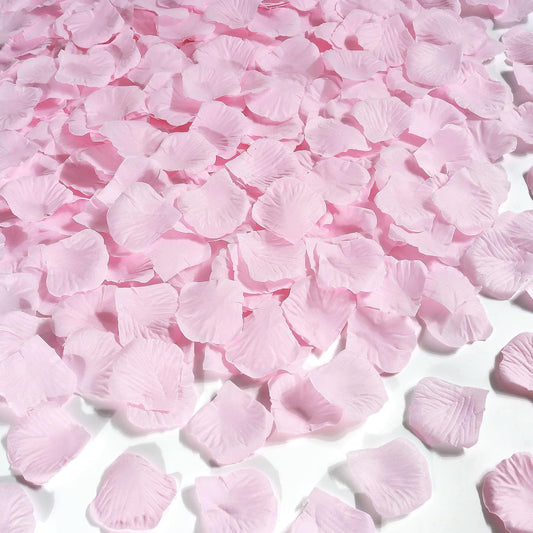 1000 Pcs Pink Rose Petals Artificial Silk Flower Petals Romantic Decorations for Wedding Engagement Birthday Event Anniversary Party Backdrop Supplies